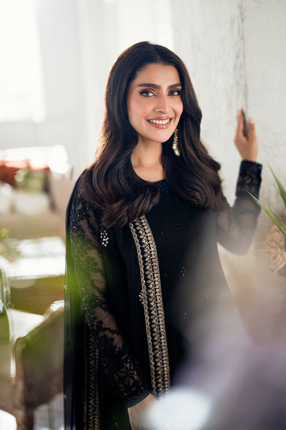 Azure | Luxe Formals | Caviar Noir - Ladies Clothes - Maria Faisal