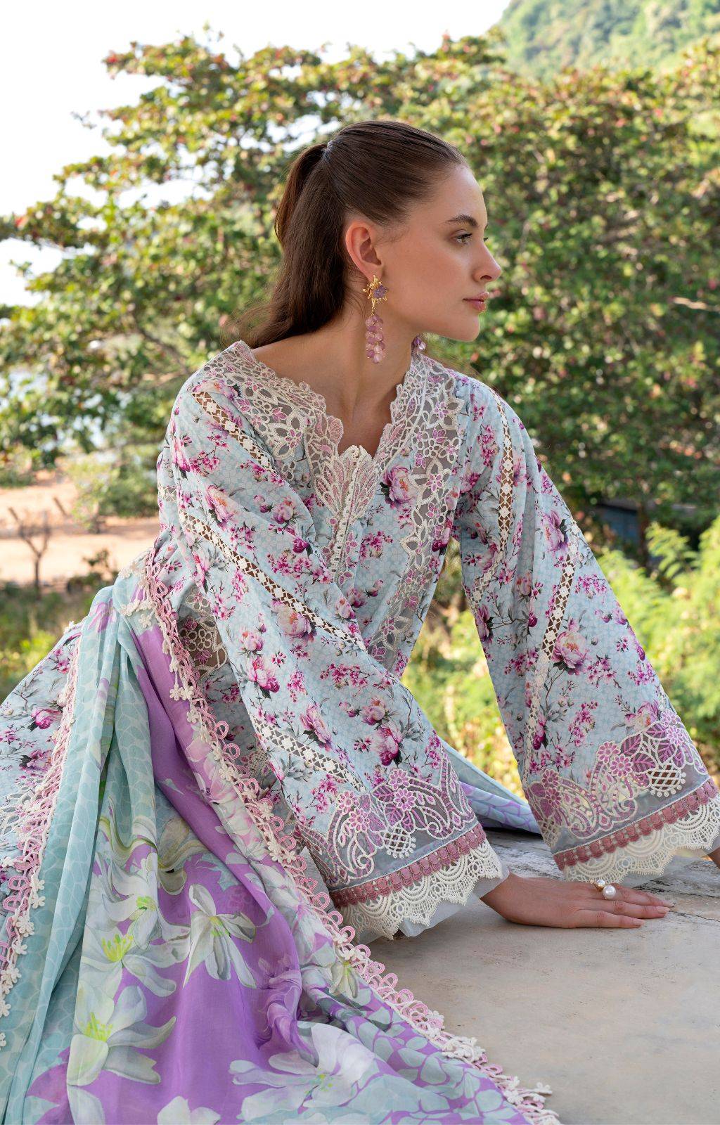 AJR Couture | Printakari Lawn 25 | Charlotte by Maria Faisal - Registered Vendor of : AJR Couture - type : Ladies Clothes - 100% original wedding dresses