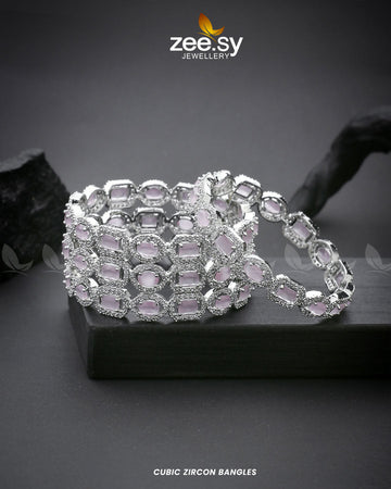 Cubic Zircon Bangles - Designer Dress with Intricate embroidery and embellishments. Shop elegent wedding dress at Maria Faisal.