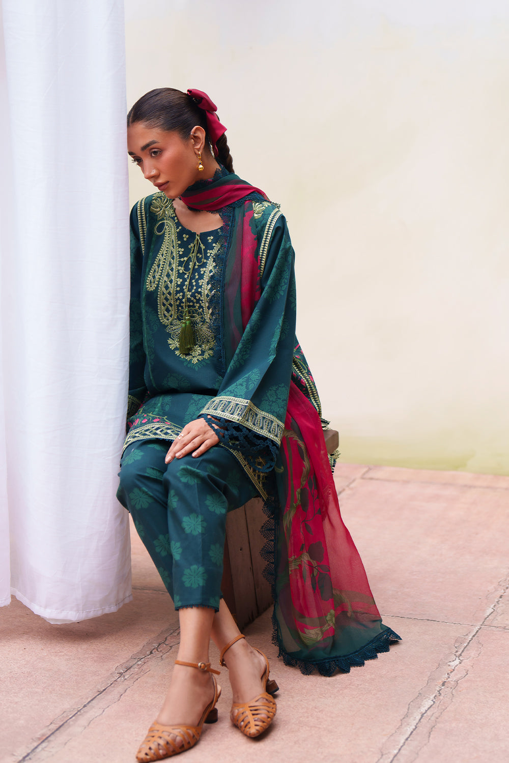 Saira Rizwan | Laanem SS 26 | NAYRA-B-SRL26-01 - Luxury Dress - available at Maria Faisal in UK and USA.