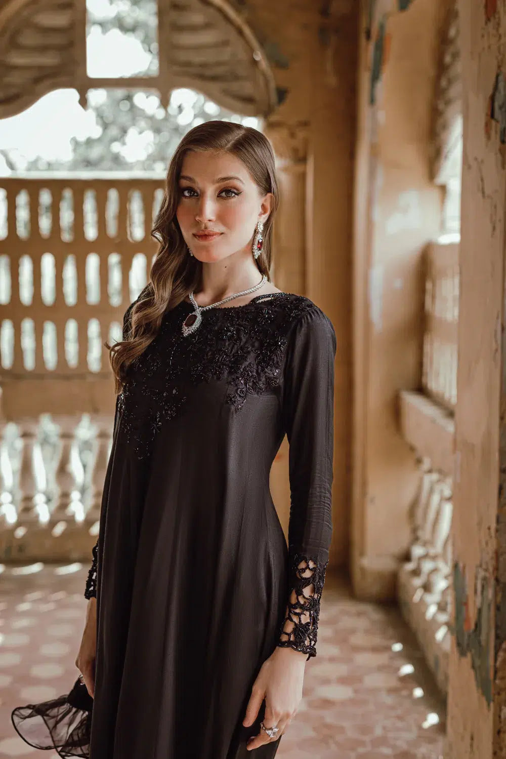 Azure | Embroidered Formals | Charcoal Muse - Formal