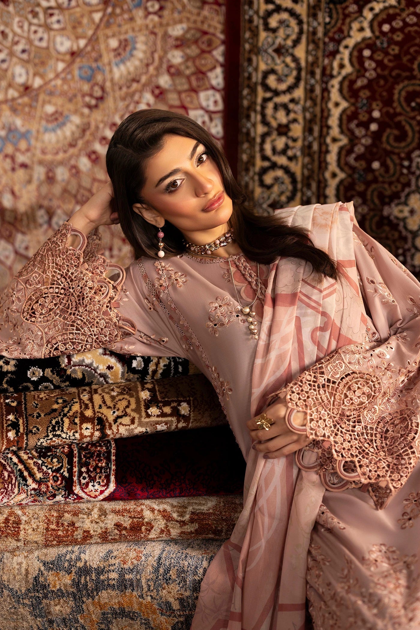 Adans Libas | Adans Chenille | CHENILLE 1693 - Luxury Dress - available at Maria Faisal in UK and USA.