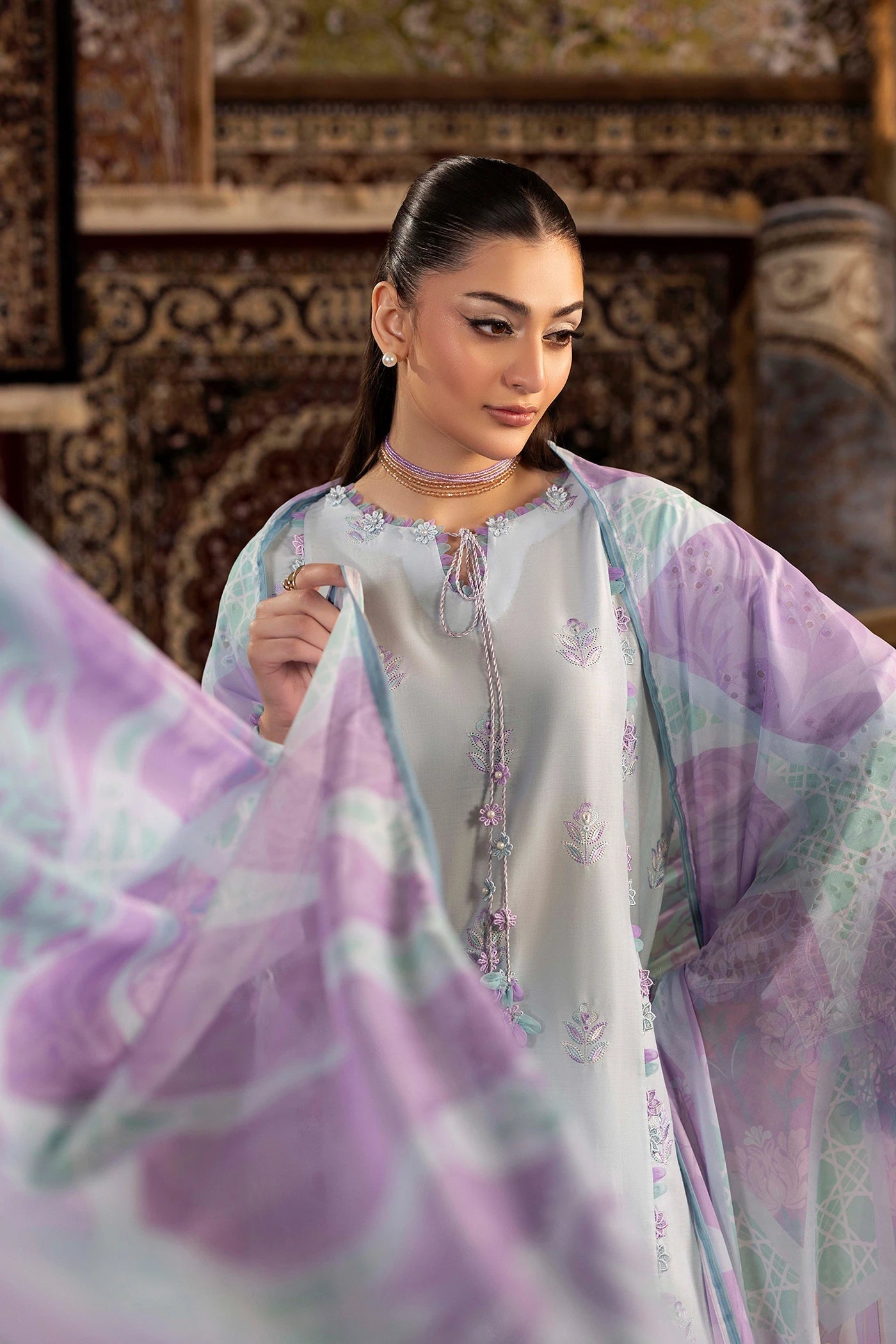 Adans Libas | Adans Chenille | CHENILLE 1696 - Luxury Dress - available at Maria Faisal in UK and USA.