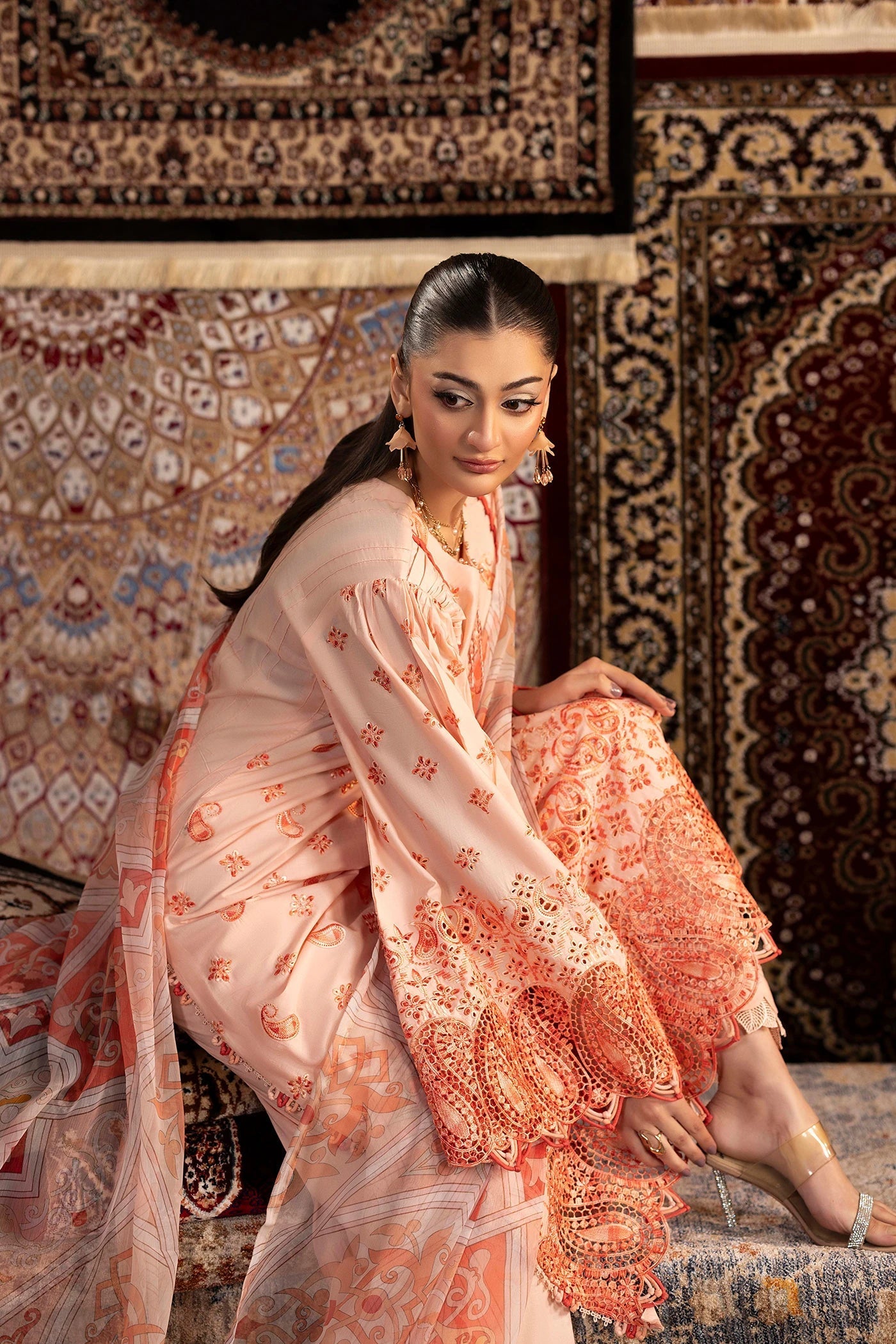 Adans Libas | Adans Chenille | CHENILLE 1697 - Luxury Dress - available at Maria Faisal in UK and USA.