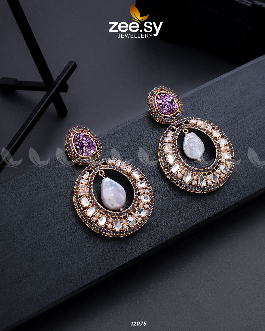 Cluster Zircons Earrings - Earrings