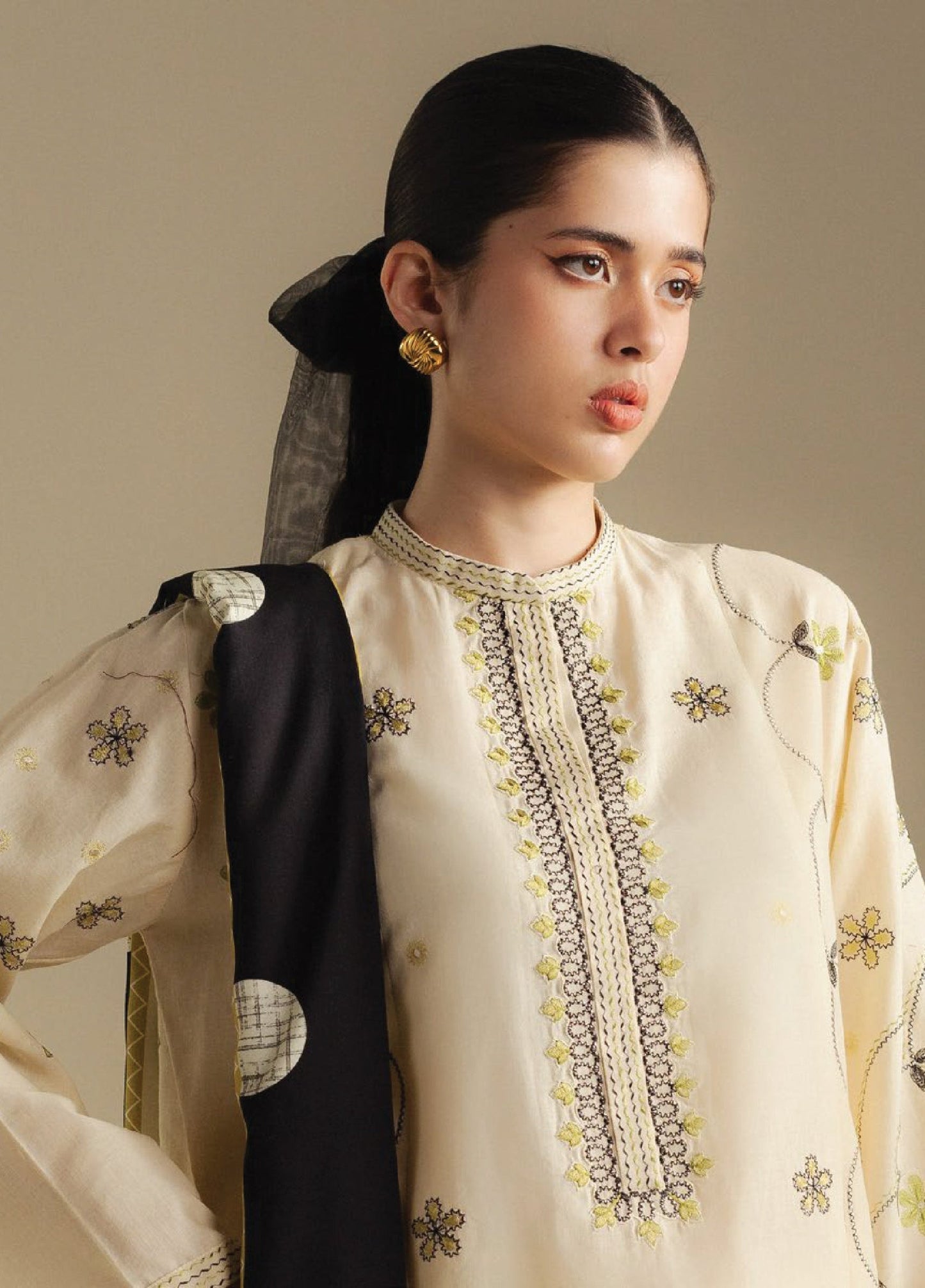 Zara Shahjahan | Coco Winter 25 | Fawn-8B - Casual Dress - available at Maria Faisal in UK and USA.