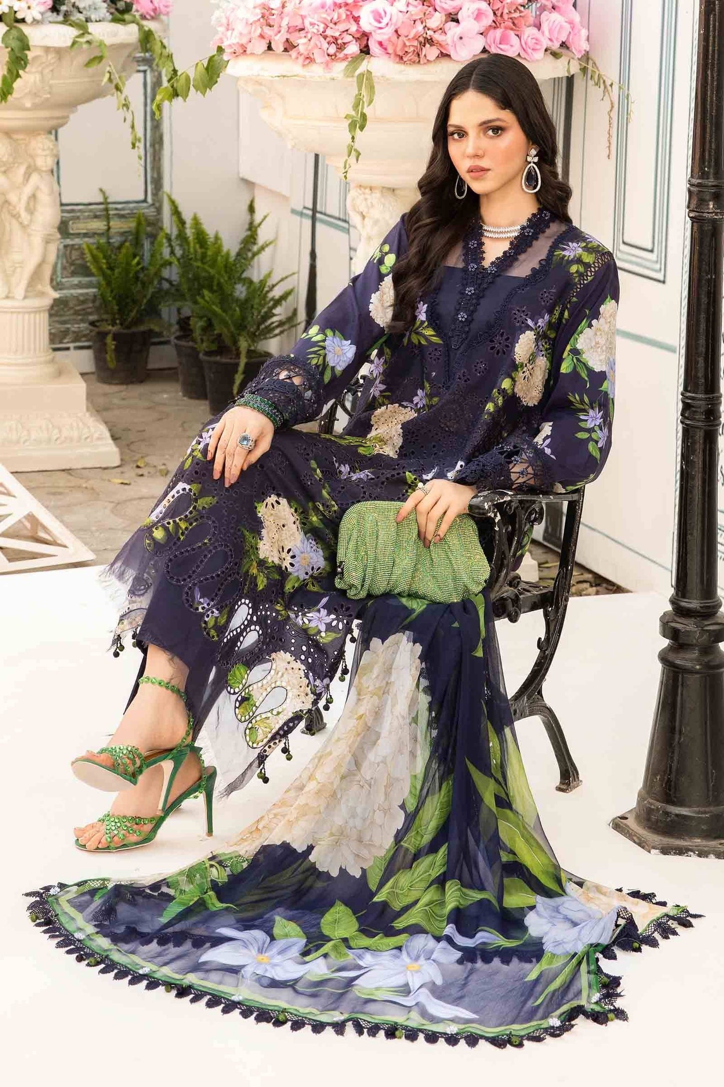 Maria B | M Prints Summer 25 | MPT-2602-B by Maria Faisal - Registered Vendor of : Maria B - type : Ladies Clothes - 100% original wedding dresses