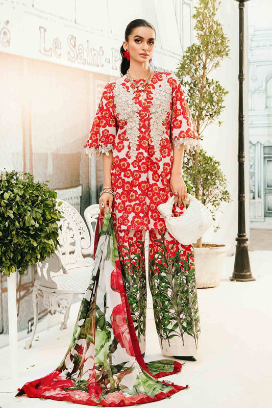 Maria B | M Prints Summer 25 | MPT-2606-B by Maria Faisal - Registered Vendor of : Maria B - type : Ladies Clothes - 100% original wedding dresses