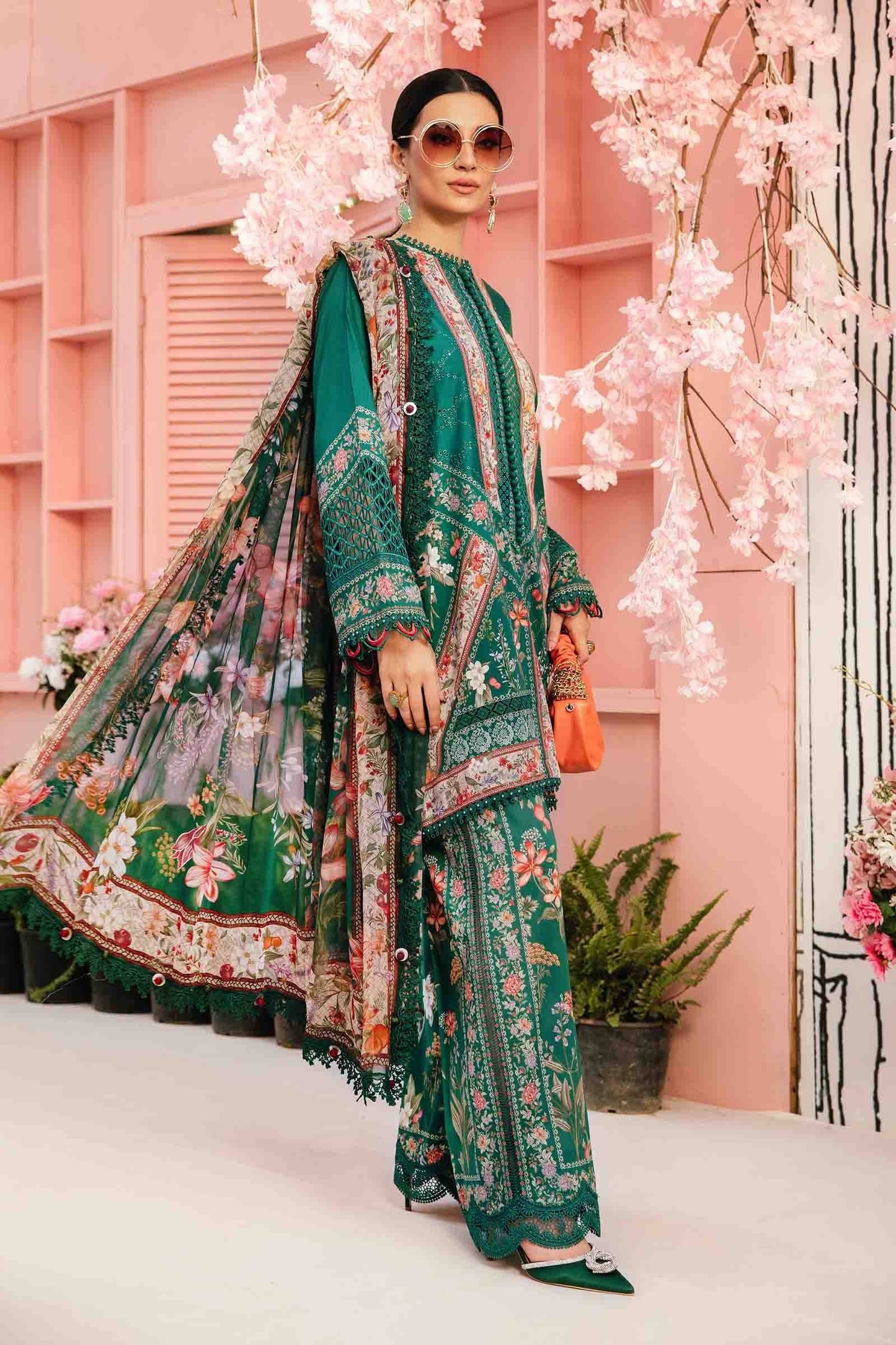 Maria B | M Prints Summer 25 | MPT-2610-A by Maria Faisal - Registered Vendor of : Maria B - type : Ladies Clothes - 100% original wedding dresses