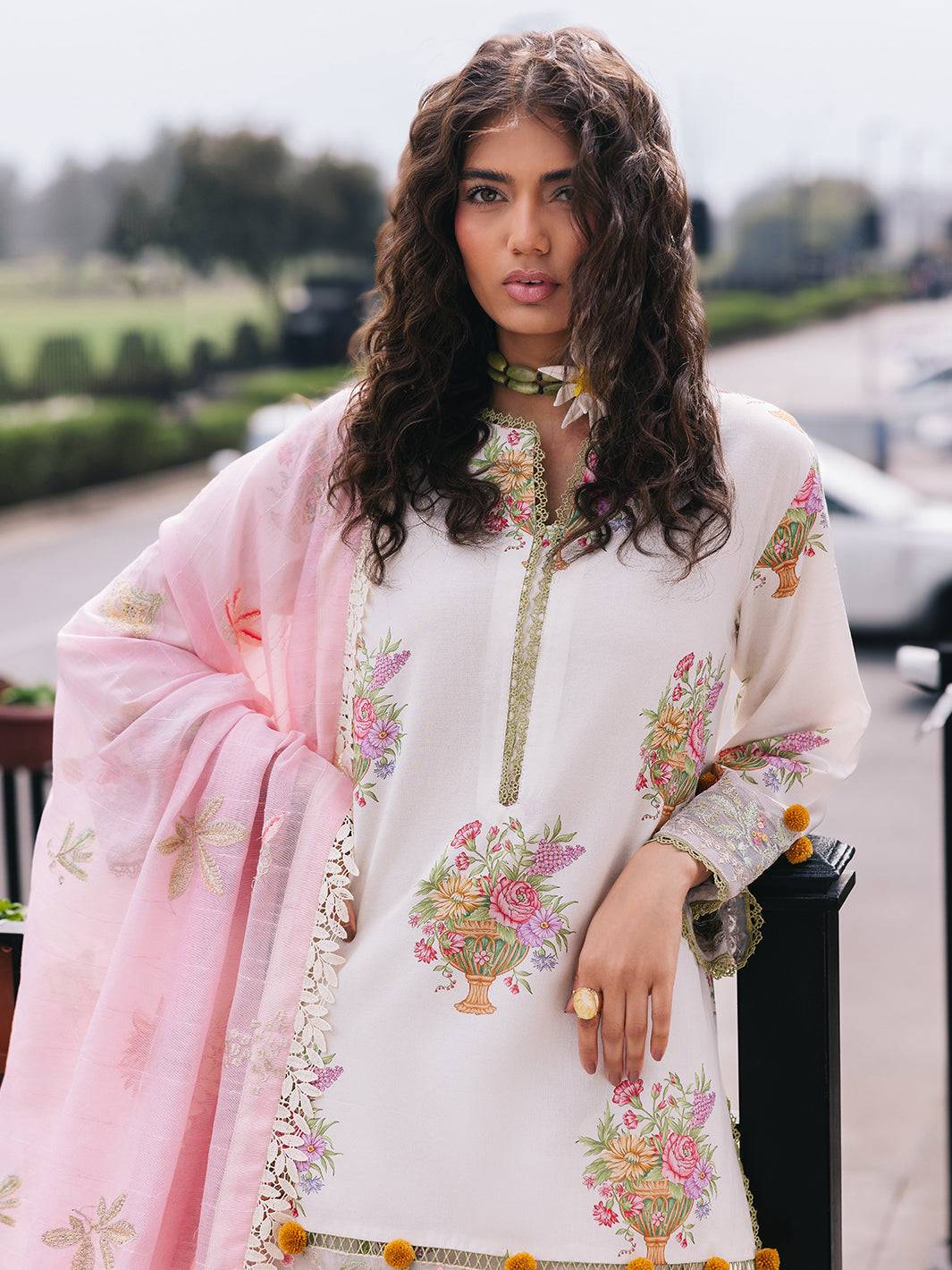 Mahnur | Broadway Luxury Lawn 25 | Cherry Blossom by Maria Faisal - Registered Vendor of : Mahnur - type : Ladies Clothes - 100% original wedding dresses