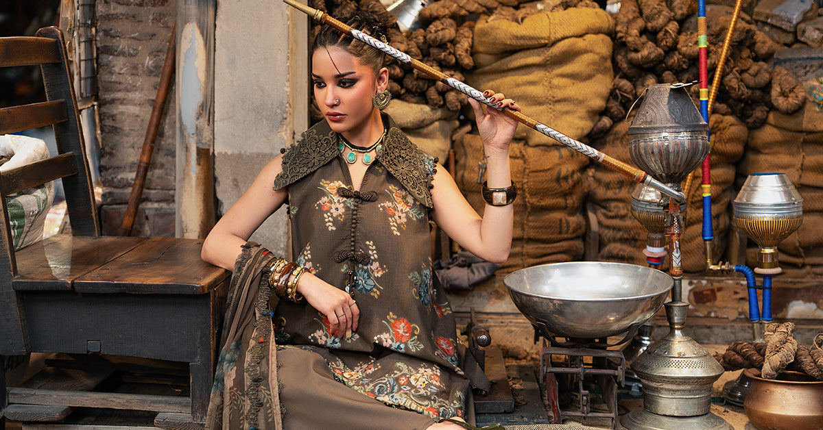 Maria B | M Prints Winter Fall 2026 | MPT-3103-B - Luxury Dress - available at Maria Faisal in UK and USA.