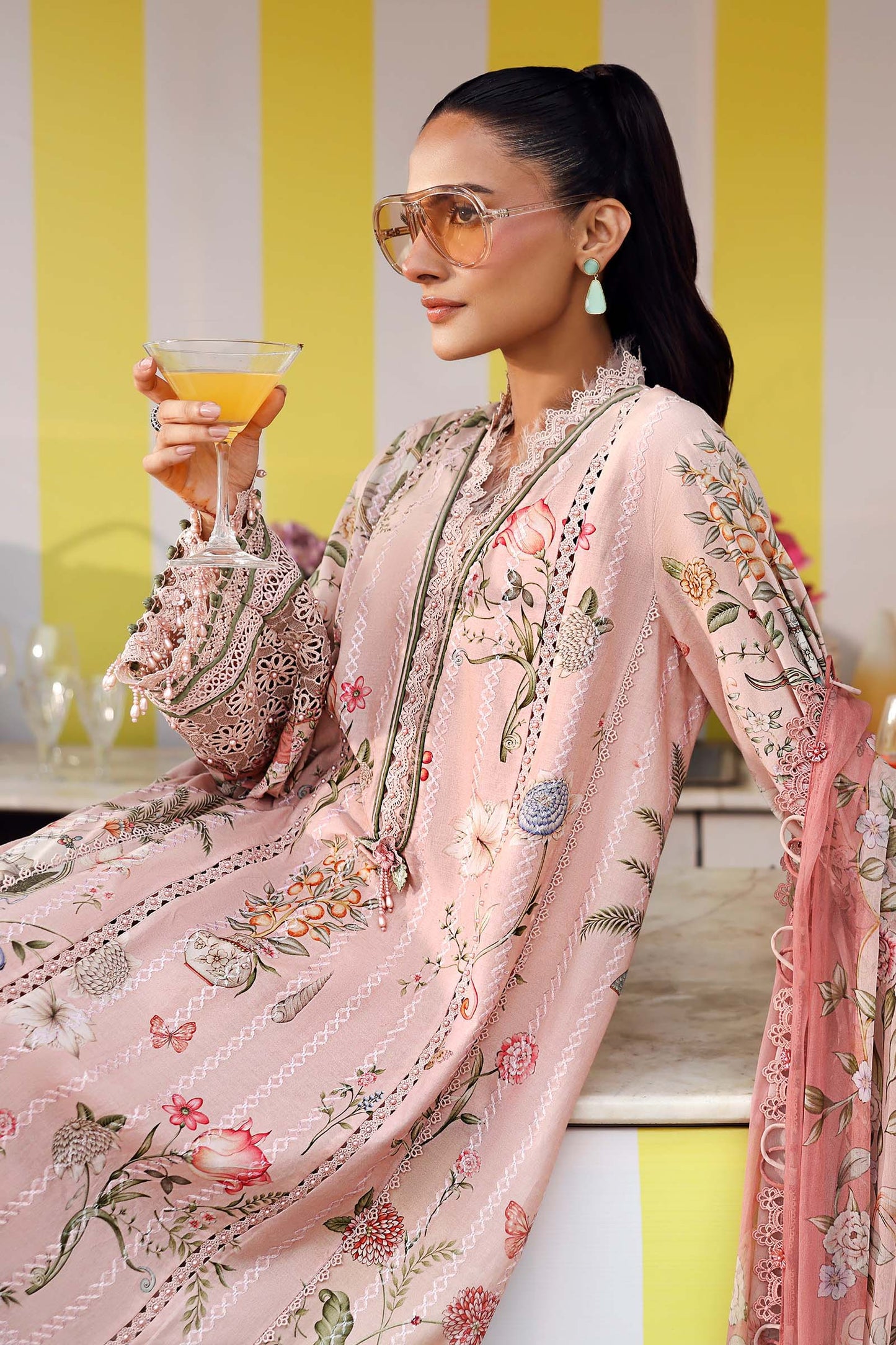 Maria B | M Prints 26 | MPT-3004-A - Luxury Dress - available at Maria Faisal in UK and USA.