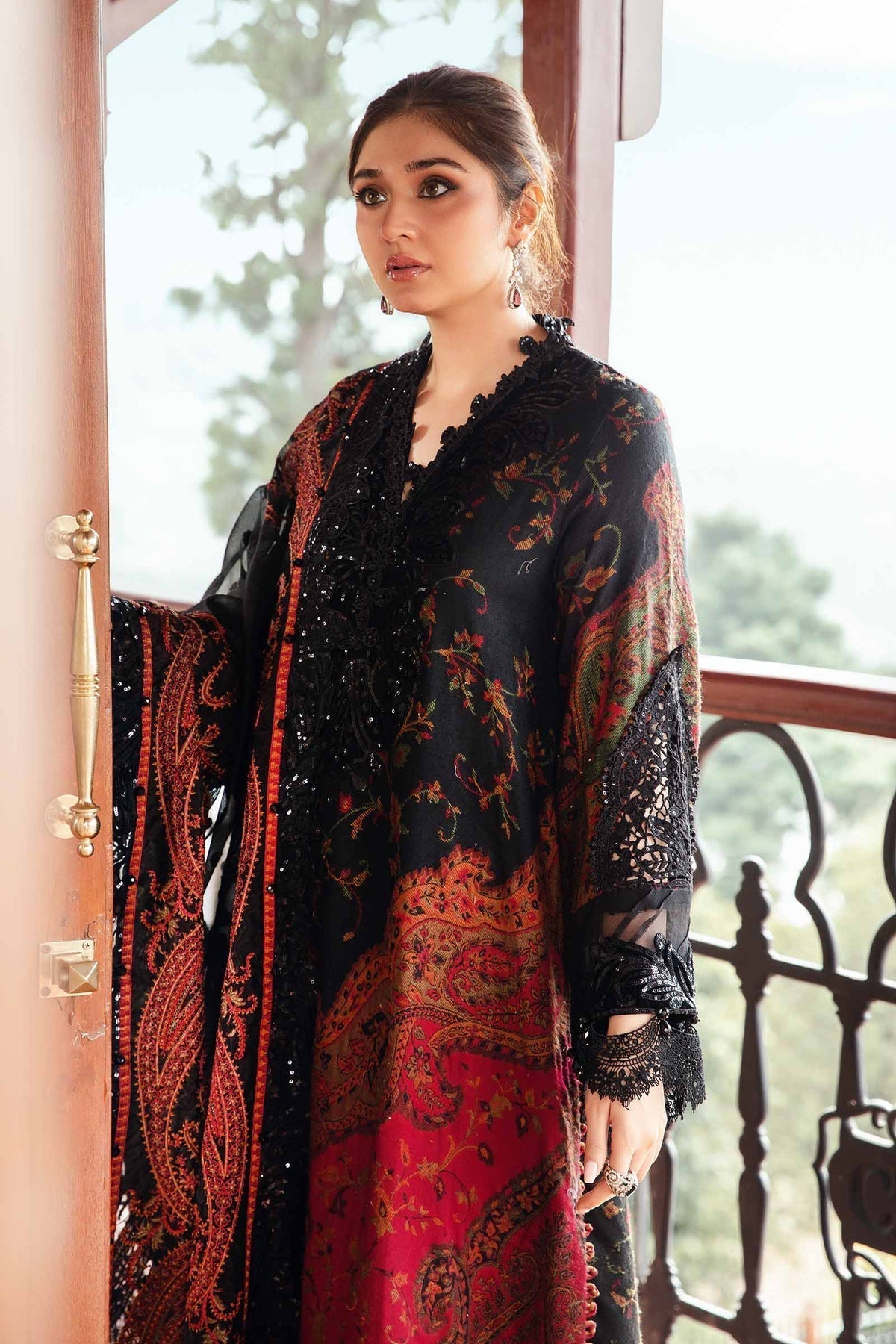 Maria B | Winter Luxe 24 | Velvet DL-1204 - Ladies Clothes - Maria Faisal