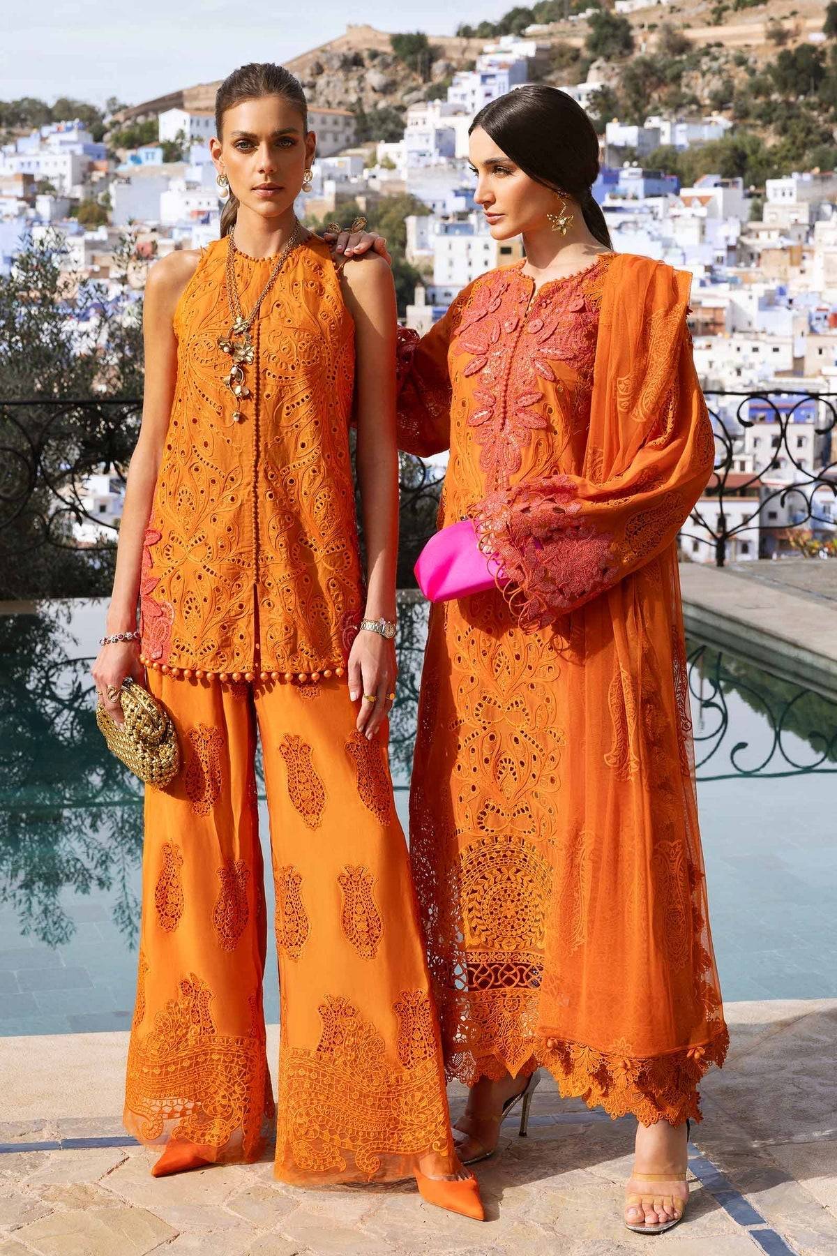 Maria B | Luxury Lawn 25 | D-2505-B by Maria Faisal - Registered Vendor of : Maria B - type : Ladies Clothes - 100% original wedding dresses