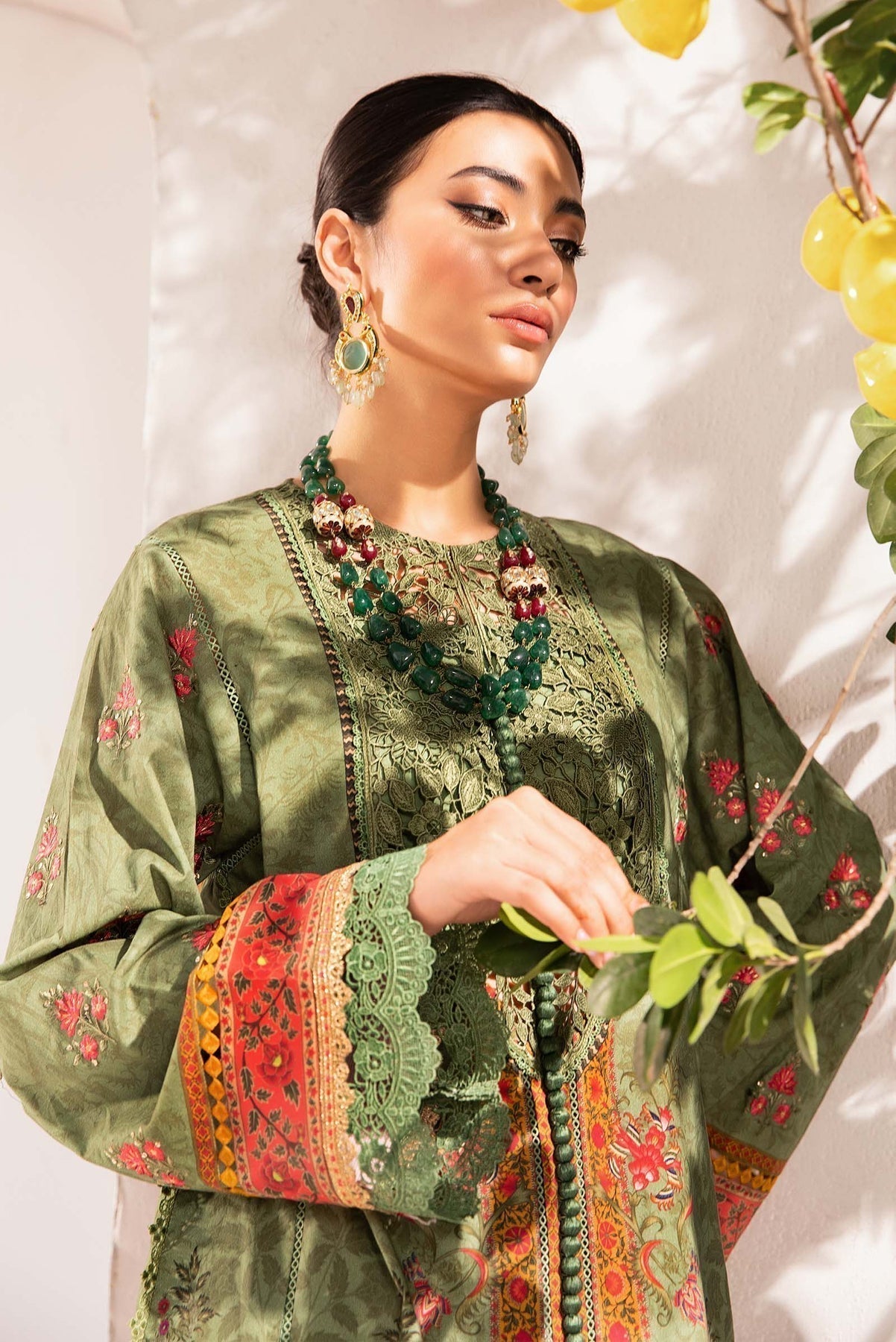 Maria.B | M Print Eid Edit | MPT-2206-A - Designer Dress with Intricate embroidery and embellishments. Shop elegent wedding dress at Maria Faisal.