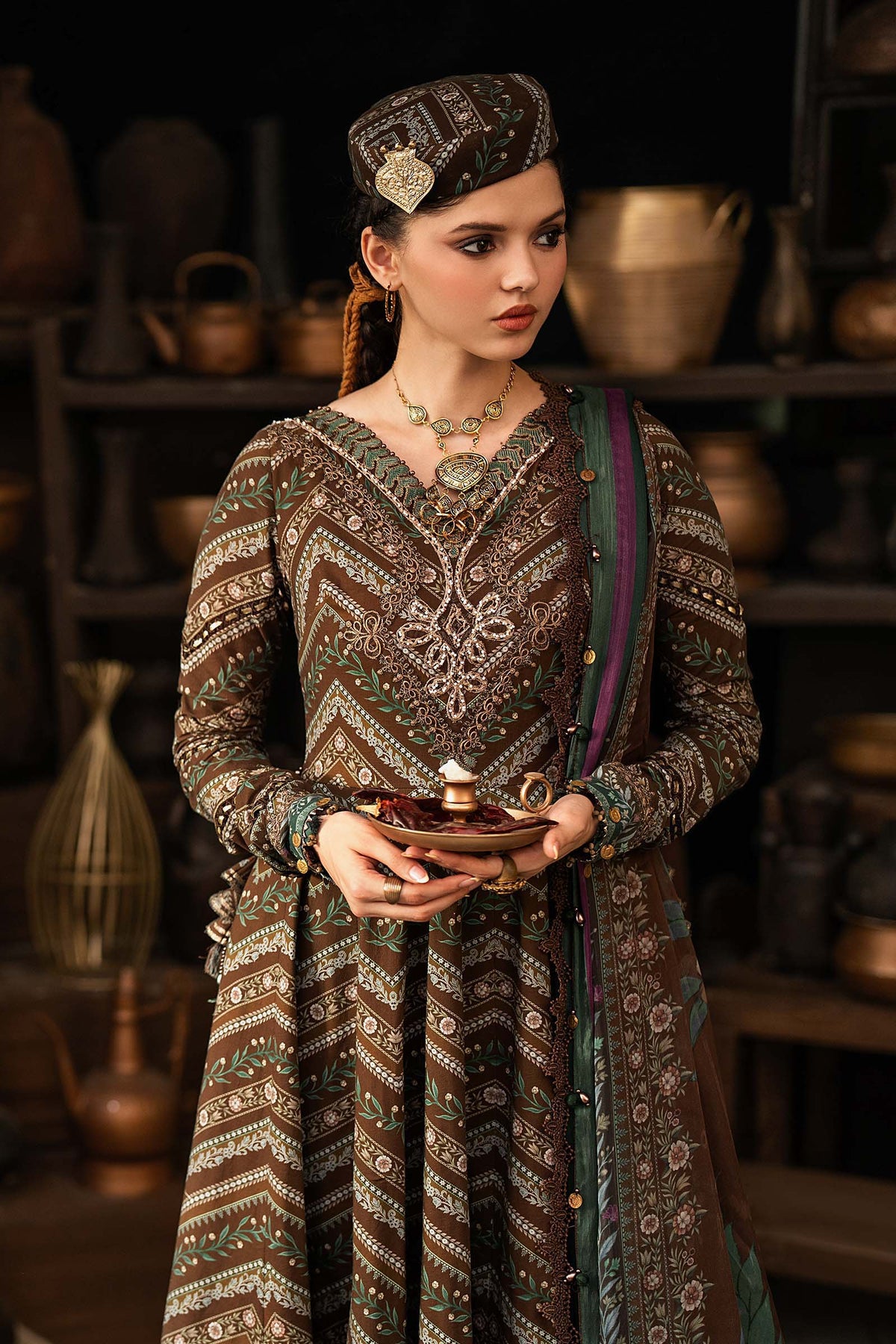 Maria B | M Prints Winter Fall 2026 | MPT-3107-A - Luxury Dress - available at Maria Faisal in UK and USA.