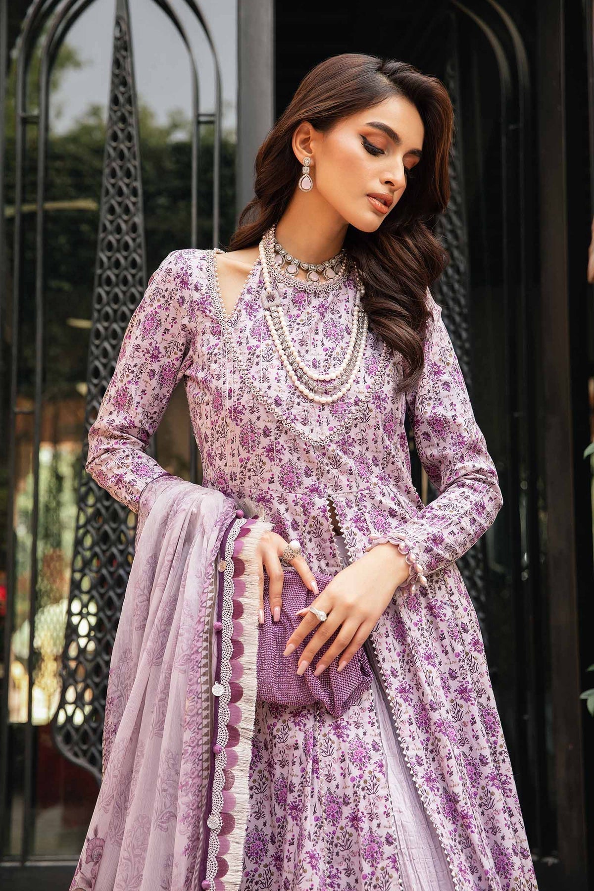 Maria.B | M Print Eid Edit | MPT-2207-B - Designer Dress with Intricate embroidery and embellishments. Shop elegent wedding dress at Maria Faisal.
