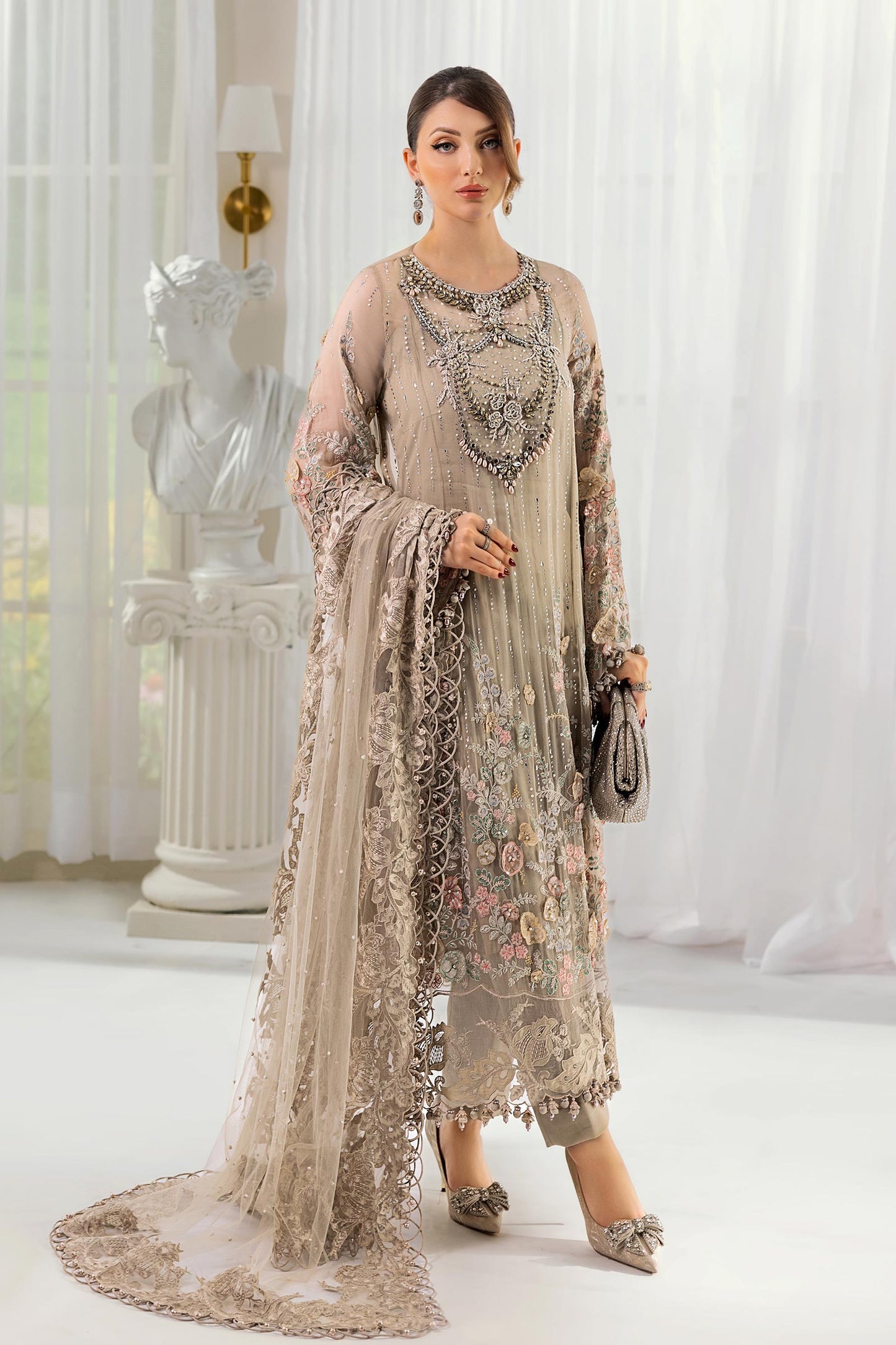 Maria B | Chiffon Formals 25 | MPC-25-107 - Ladies Clothes - Maria Faisal