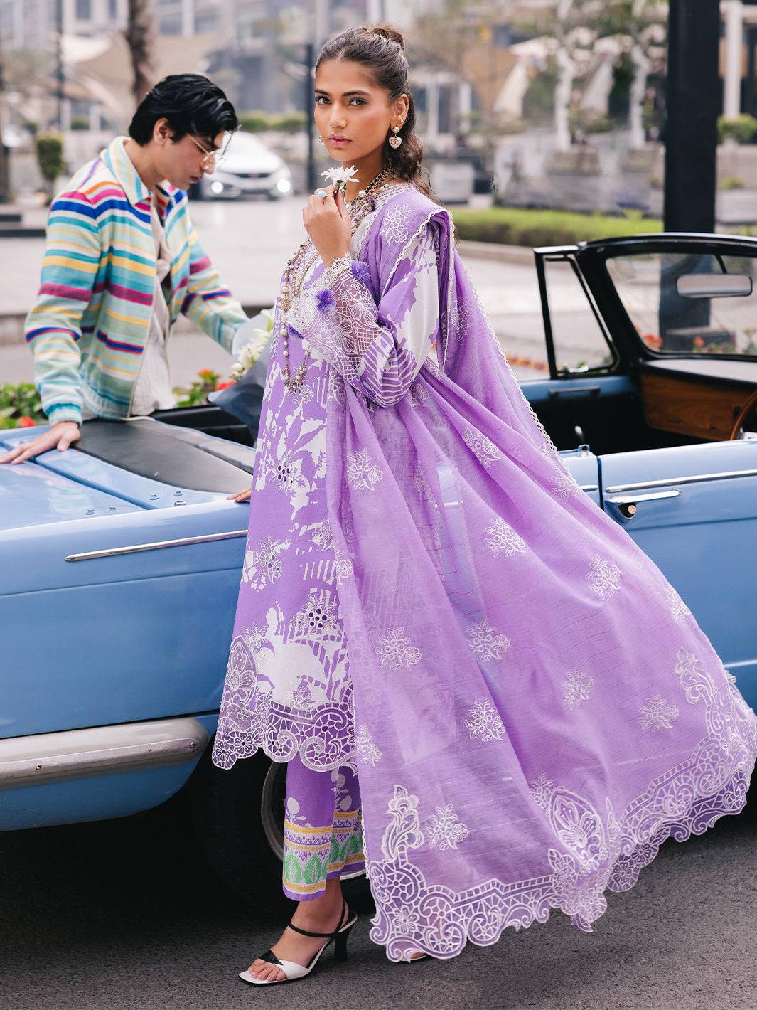 Mahnur | Broadway Luxury Lawn 25 | Viola by Maria Faisal - Registered Vendor of : Mahnur - type : Ladies Clothes - 100% original wedding dresses