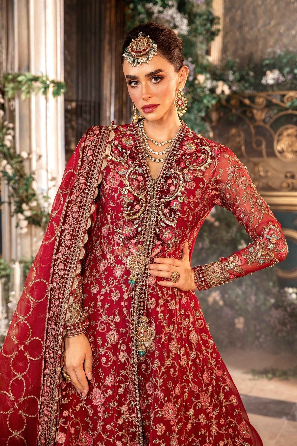 Maria B | Mbroidered Formals 24 | Organza Suit | BD-2908 - Designer Dress with Intricate embroidery and embellishments. Shop elegent wedding dress at Maria Faisal.
