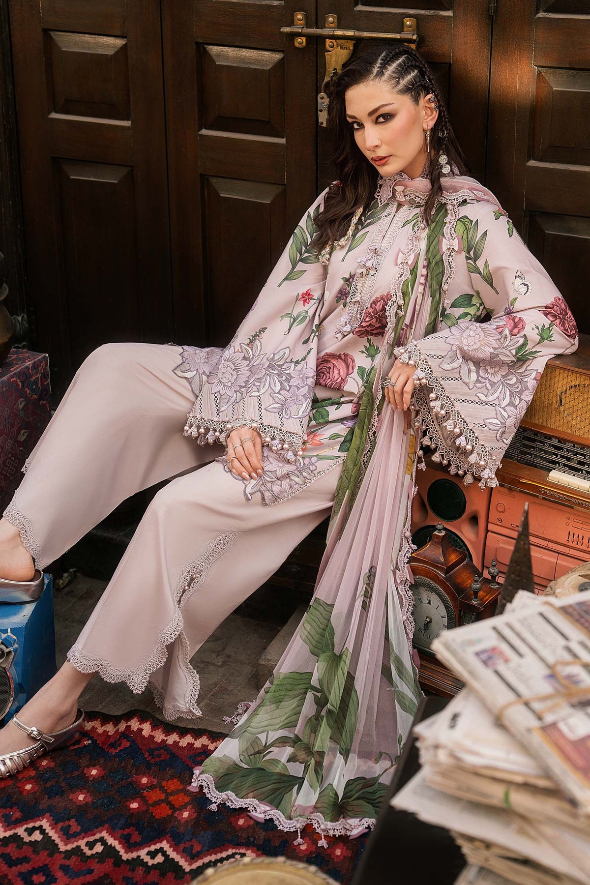 Maria B | M Prints Winter Fall 2026 | MPT-3109-A - Luxury Dress - available at Maria Faisal in UK and USA.