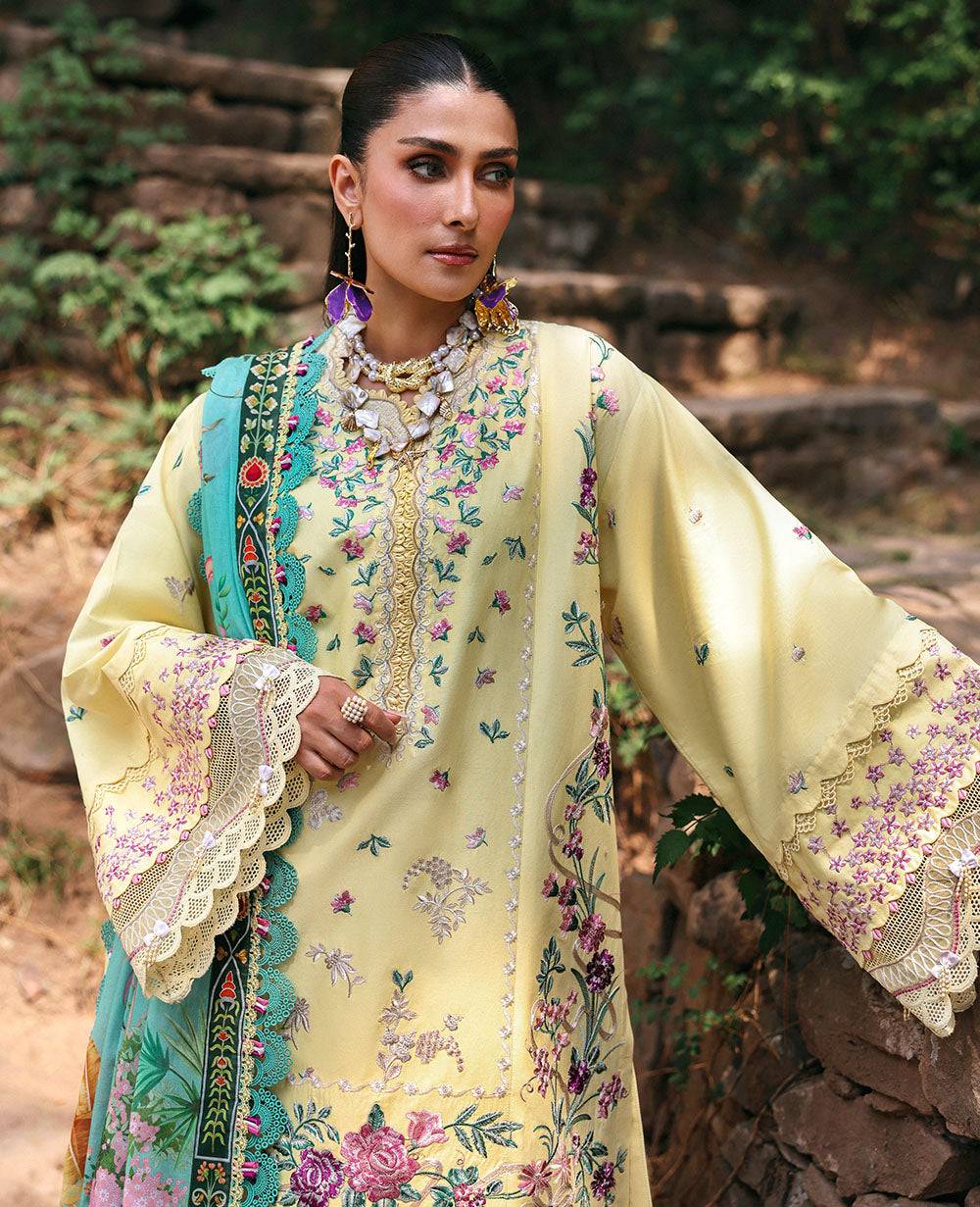 Republic Womenswear | Talia Luxury Lawn 25 | D3-A - Lina by Maria Faisal - Registered Vendor of : Republic Womenswear - type : Ladies Clothes - 100% original wedding dresses