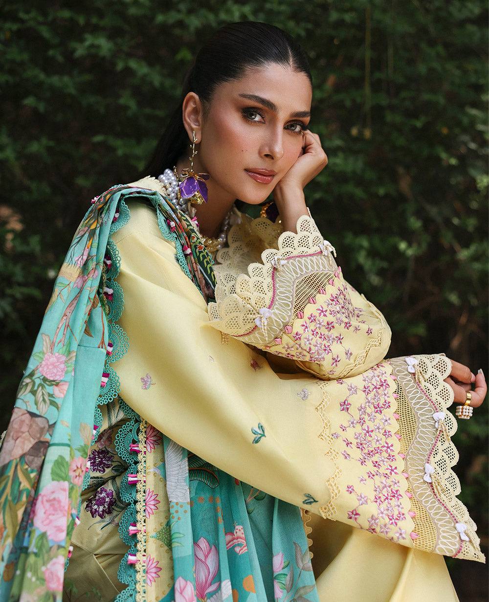 Republic Womenswear | Talia Luxury Lawn 25 | D3-A - Lina by Maria Faisal - Registered Vendor of : Republic Womenswear - type : Ladies Clothes - 100% original wedding dresses