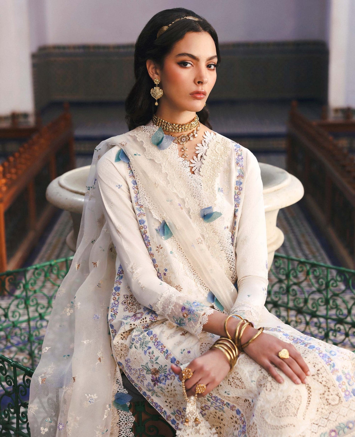 Republic Womenswear | Reine Luxury Lawn 26 | Nola - Dress - available at Maria Faisal in UK and USA.