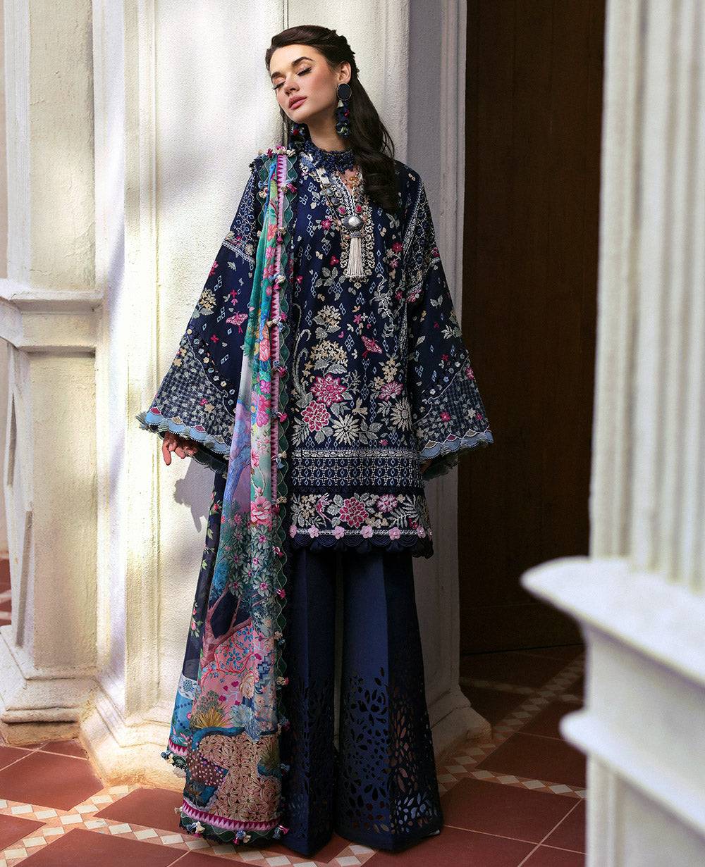 Republic Womenswear | Kalani Eid Luxury Lawn 25 | D5-B - Nyra by Maria Faisal - Registered Vendor of : Republic Womenswear - type : Ladies Clothes - 100% original wedding dresses