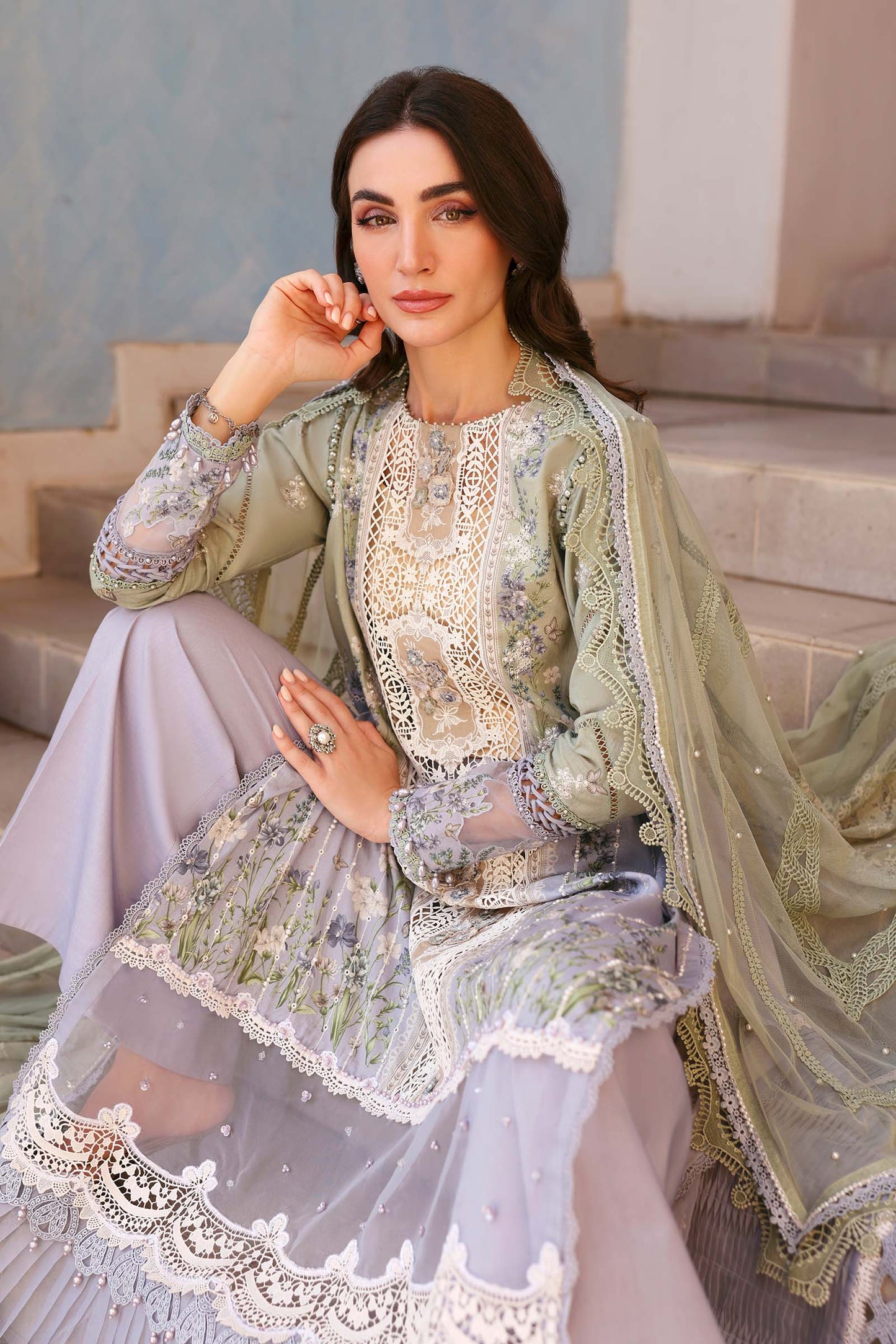Maria B | Lawn 26 | D-2606-B - Luxury Dress - available at Maria Faisal in UK and USA.