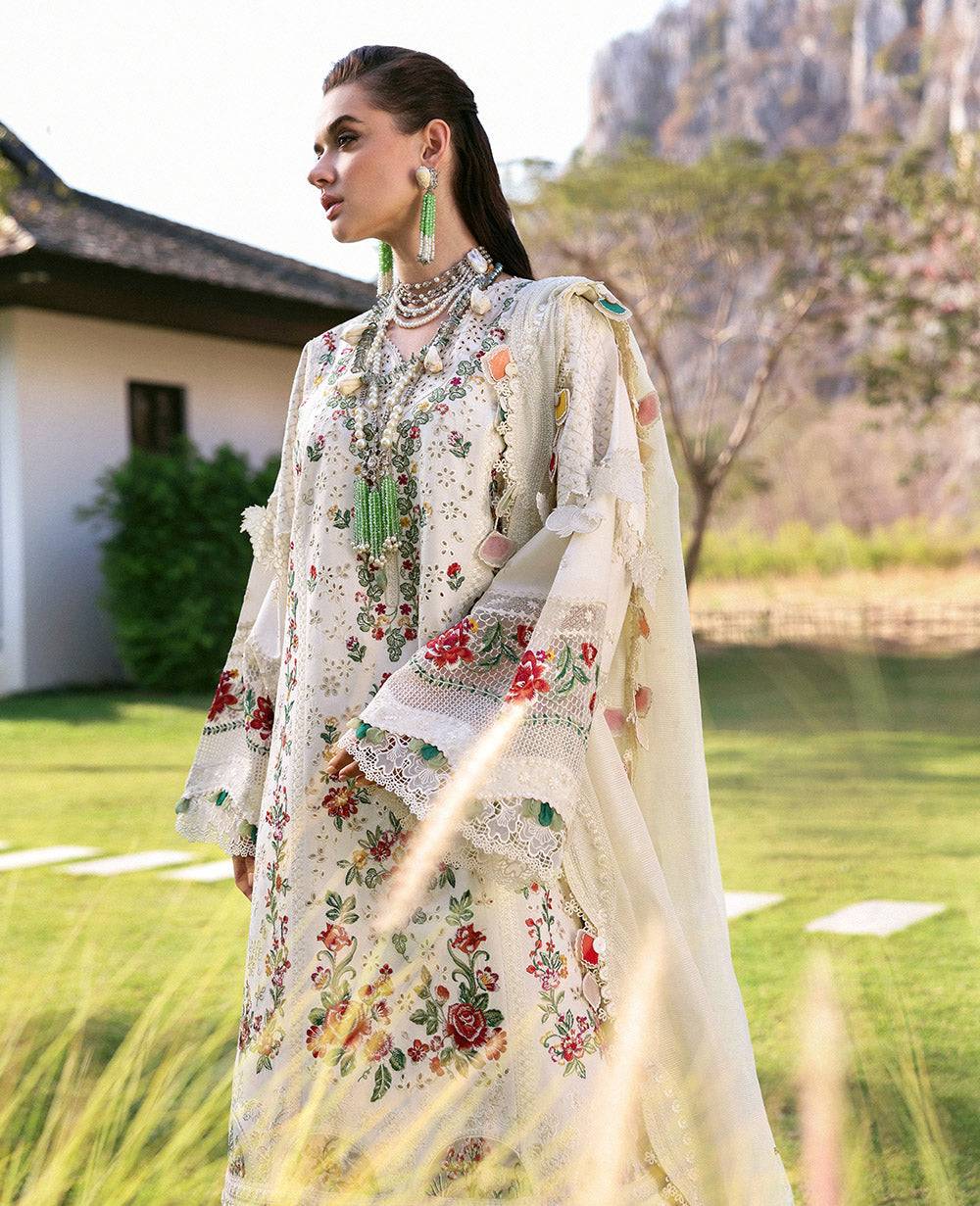 Republic Womenswear | Kalani Eid Luxury Lawn 25 | D7-A - Mira by Maria Faisal - Registered Vendor of : Republic Womenswear - type : Ladies Clothes - 100% original wedding dresses