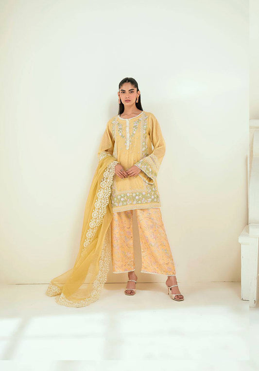 Dhanak | Signature Pret | SS25DA-2741 YELLOW by Maria Faisal - Registered Vendor of : Dhanak - type : Ladies Clothes - 100% original wedding dresses