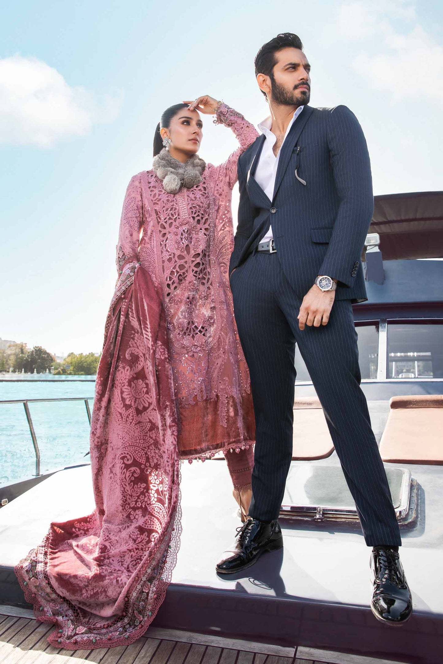 Maria B | Eid Festive | DL-1106 - Luxury Dress - available at Maria Faisal in UK and USA.