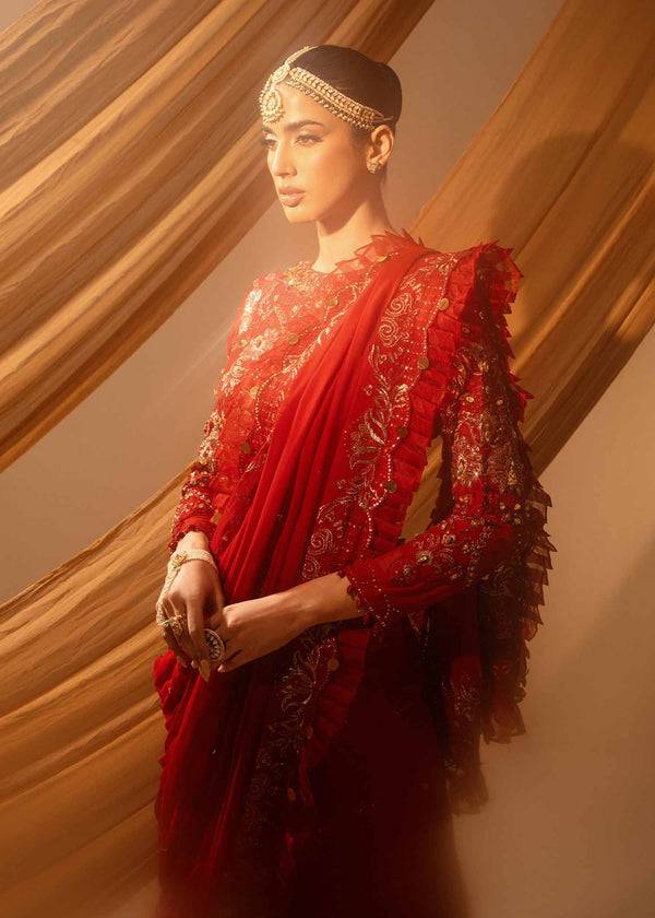 Paras by Pasha | Noor -e- Jahan Saree Collection | Laal-e-Jahan by Maria Faisal - Registered Vendor of : Paras by Pasha - type : Ladies Clothes - 100% original wedding dresses