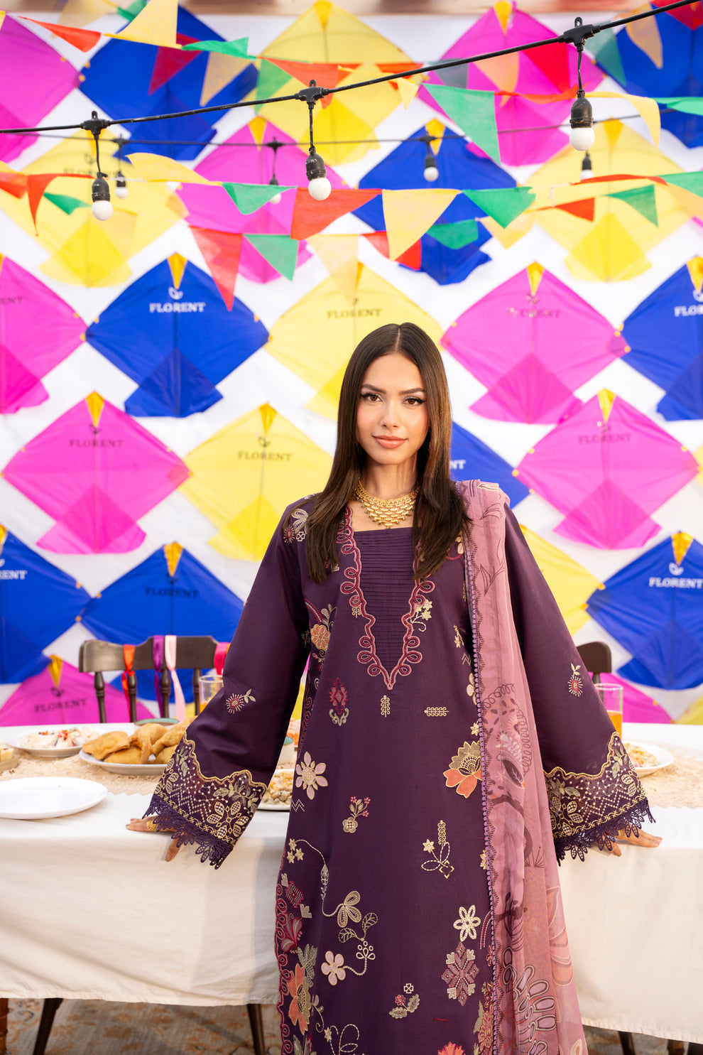 Florent | Basant Chikankari | FBC - 1A - Luxury Dress - available at Maria Faisal in UK and USA.