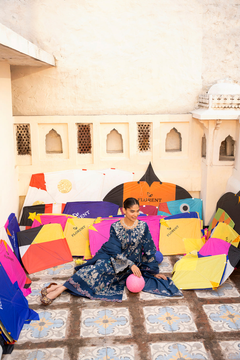 Florent | Basant Chikankari | FBC - 8B - Luxury Dress - available at Maria Faisal in UK and USA.