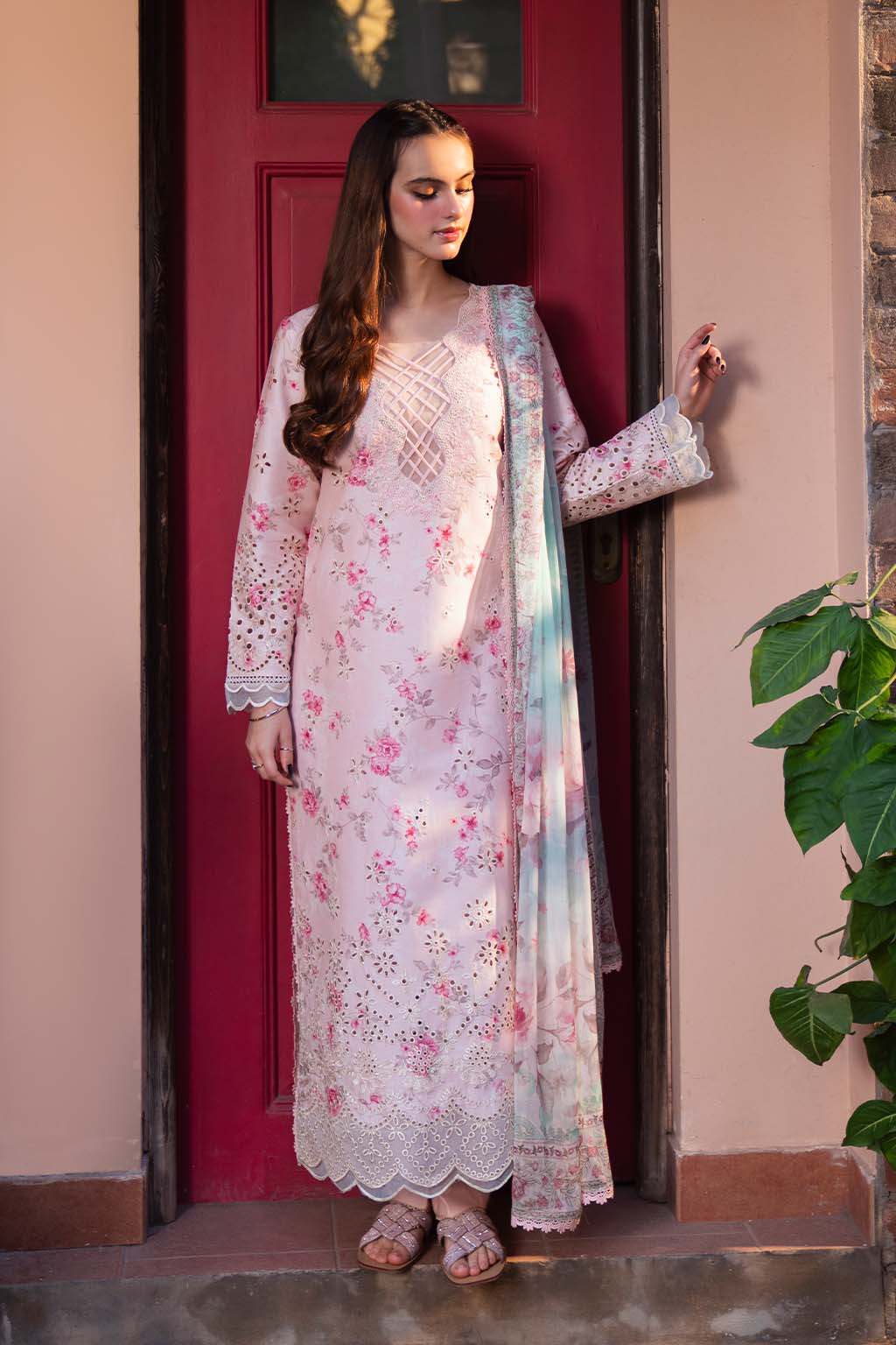 Neeshay | Summer Lines Printkari 25 | PECHE by Maria Faisal - Registered Vendor of : Neeshay - type : Ladies Clothes - 100% original wedding dresses
