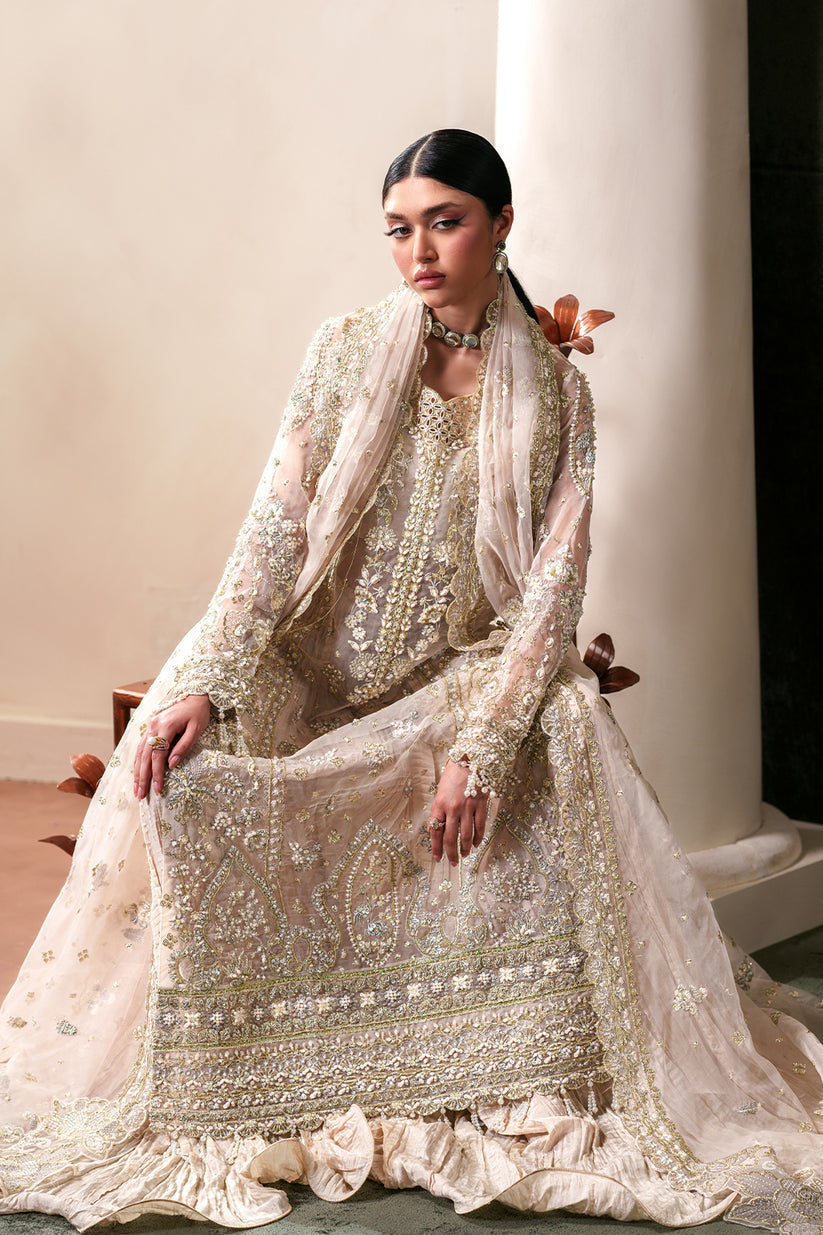 Emaan Adeel | Starlit Jewels | Howlite - Formal Dress - available at Maria Faisal in UK and USA.