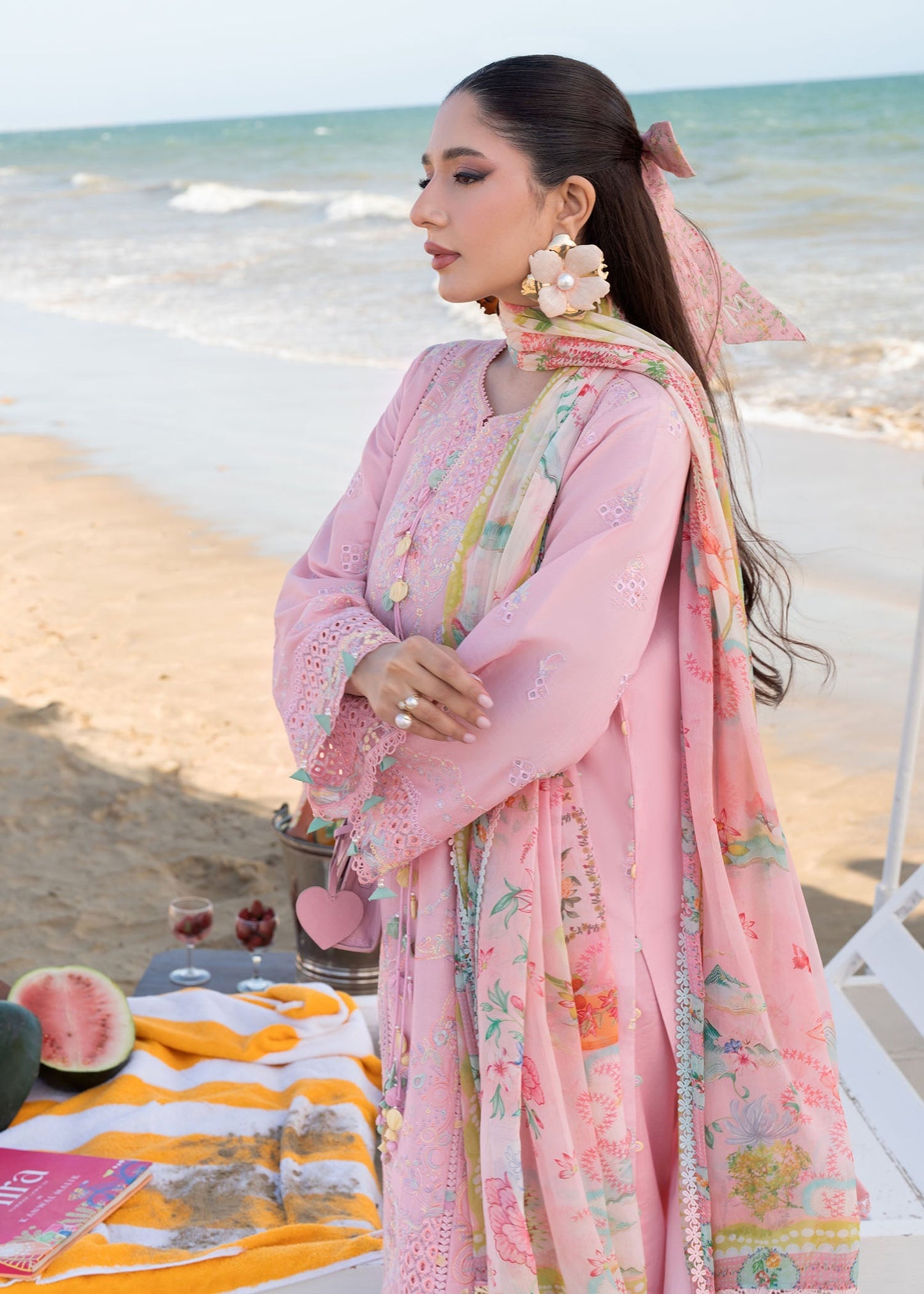 Kanwal Malik | Mira Summer Lawn 26 | Rosee - Luxury Dress - available at Maria Faisal in UK and USA.