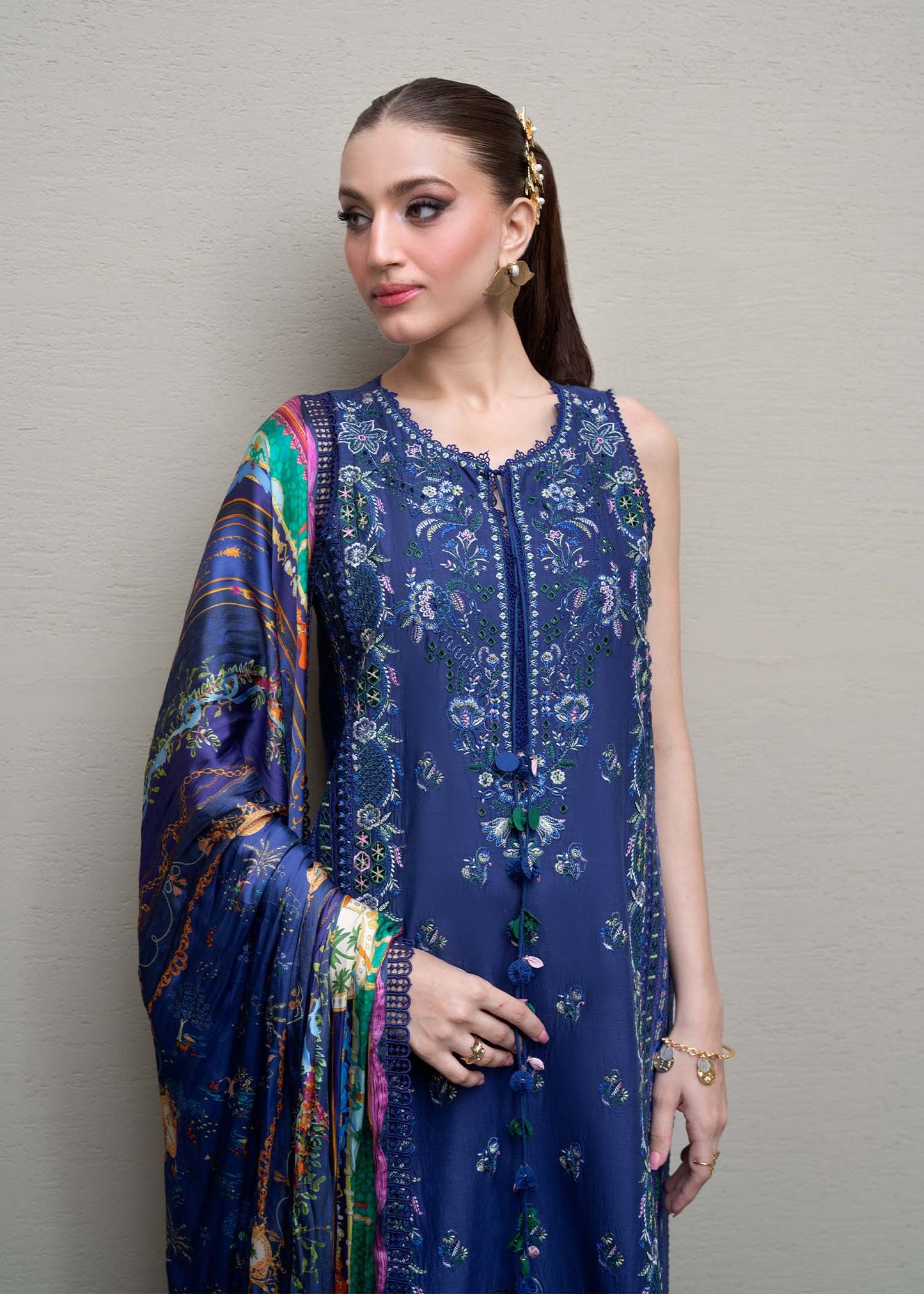 Kanwal Malik | Mira Summer Lawn 26 | Solene - Luxury Dress - available at Maria Faisal in UK and USA.
