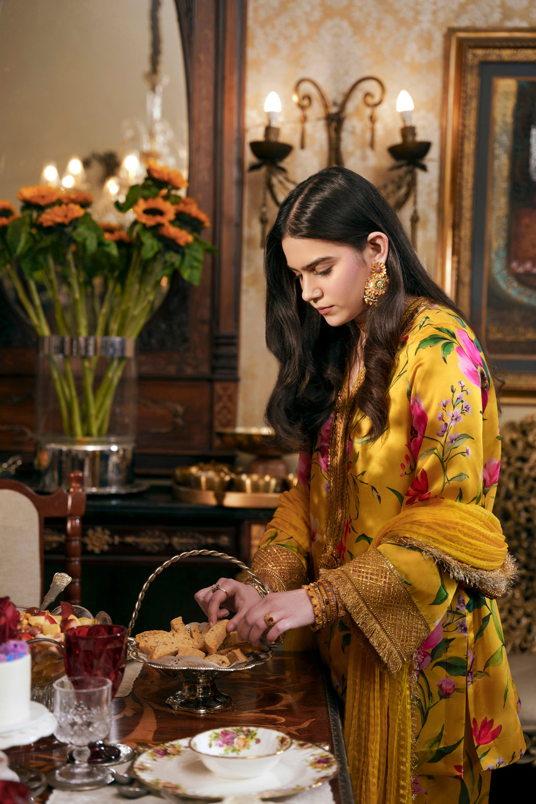 Nilofer Shahid | Saheliyan | Aaiza - Luxury Dress - available at Maria Faisal in UK and USA.