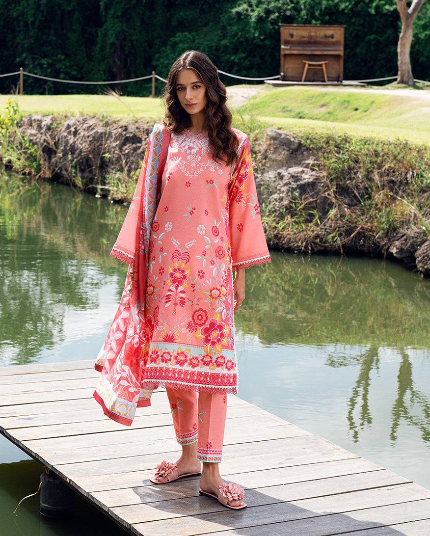 Roheenaz | Garden Veal Printed Lawn 25 | Berry Glint by Maria Faisal - Registered Vendor of : Roheenaz - type : Ladies Clothes - 100% original wedding dresses