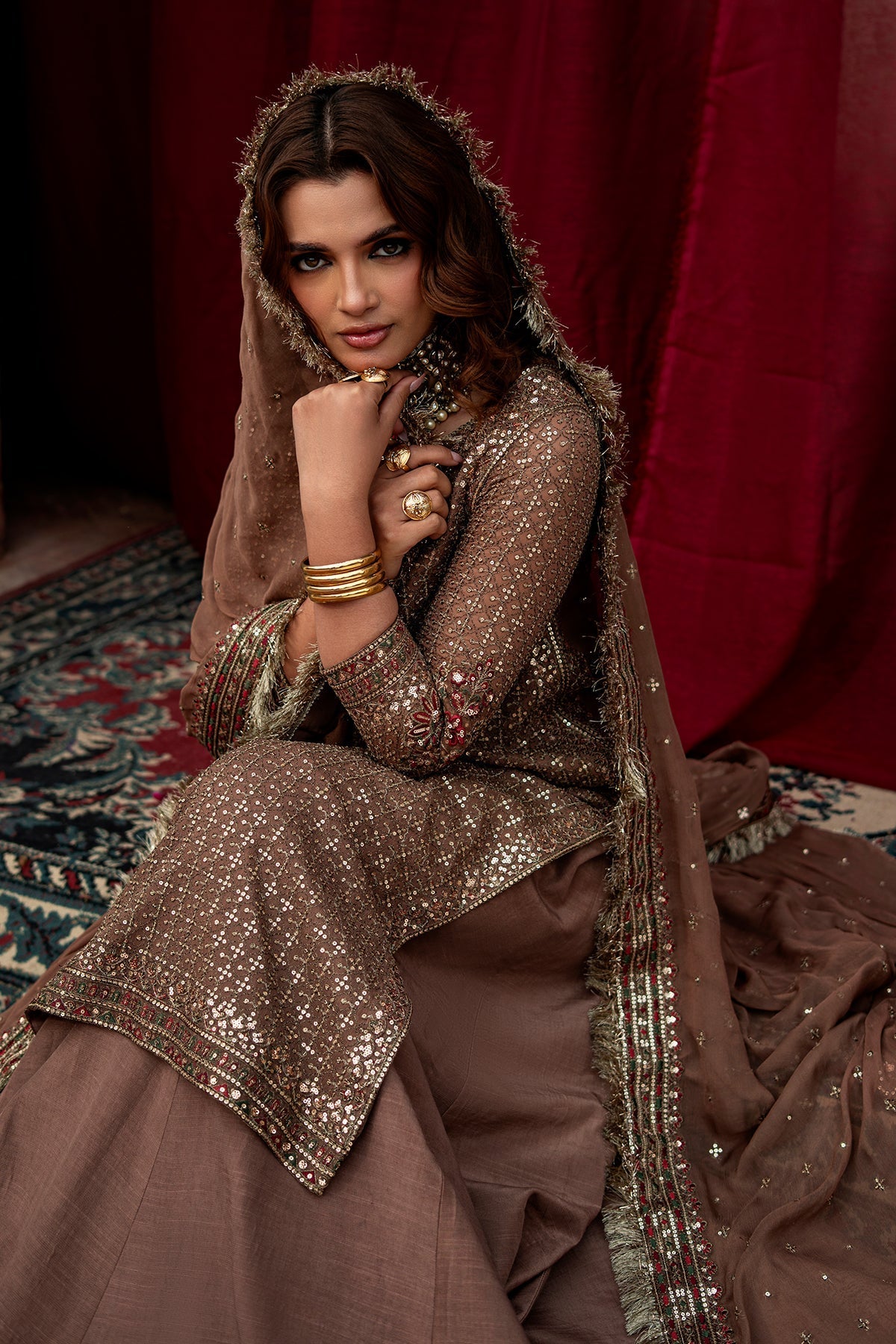 Charizma | Festive Pret | CMA-6-221 - Dress - available at Maria Faisal in UK and USA.