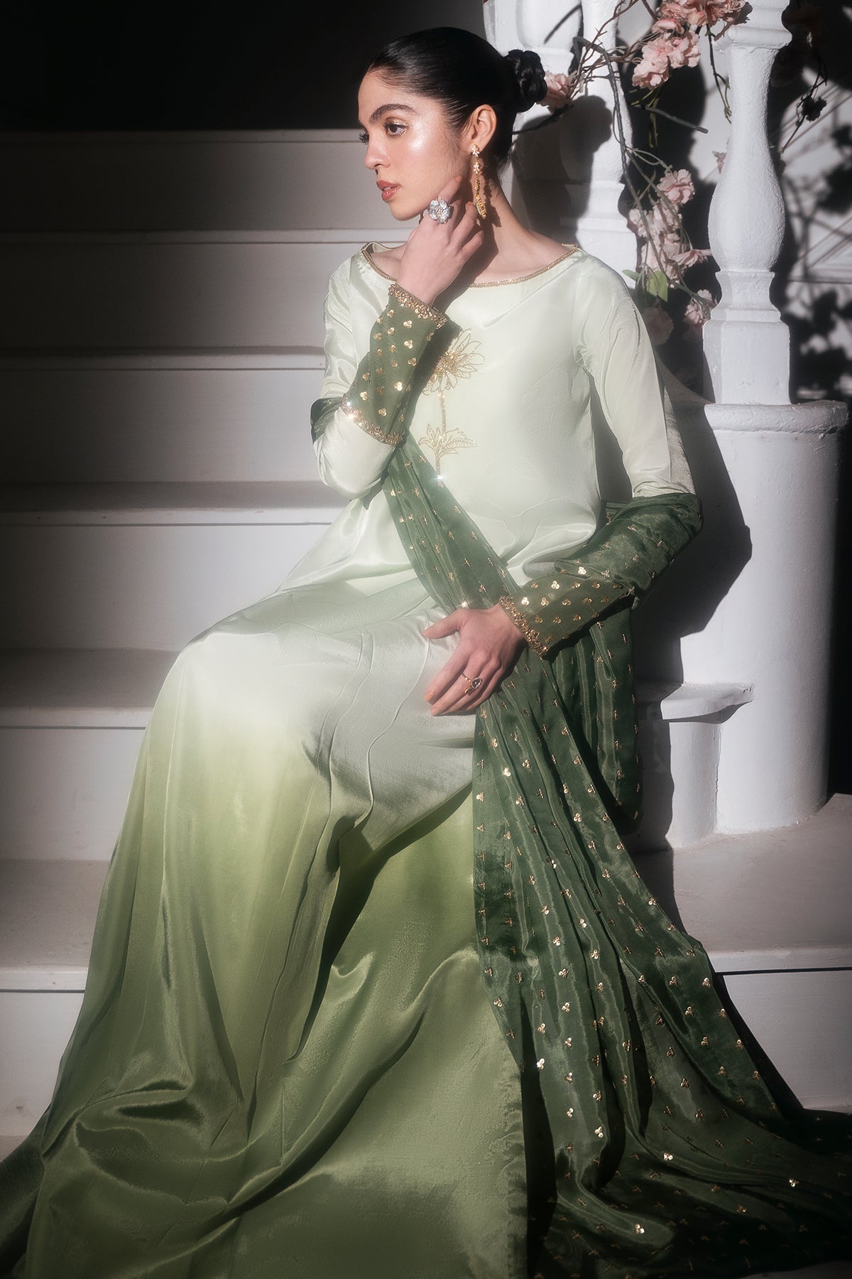 Mina Kashif | Emilie Formals | Floret - Formal Dress - available at Maria Faisal in UK and USA.