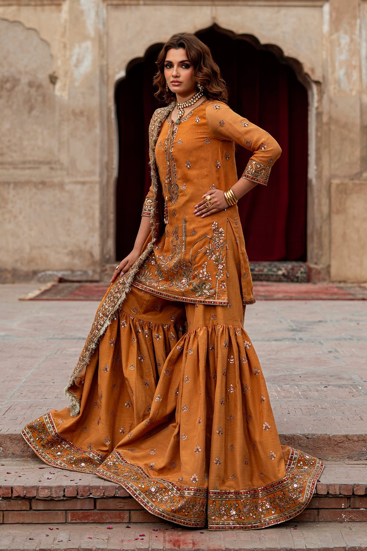 Charizma | Festive Pret | CMA-6-225 - Dress - available at Maria Faisal in UK and USA.