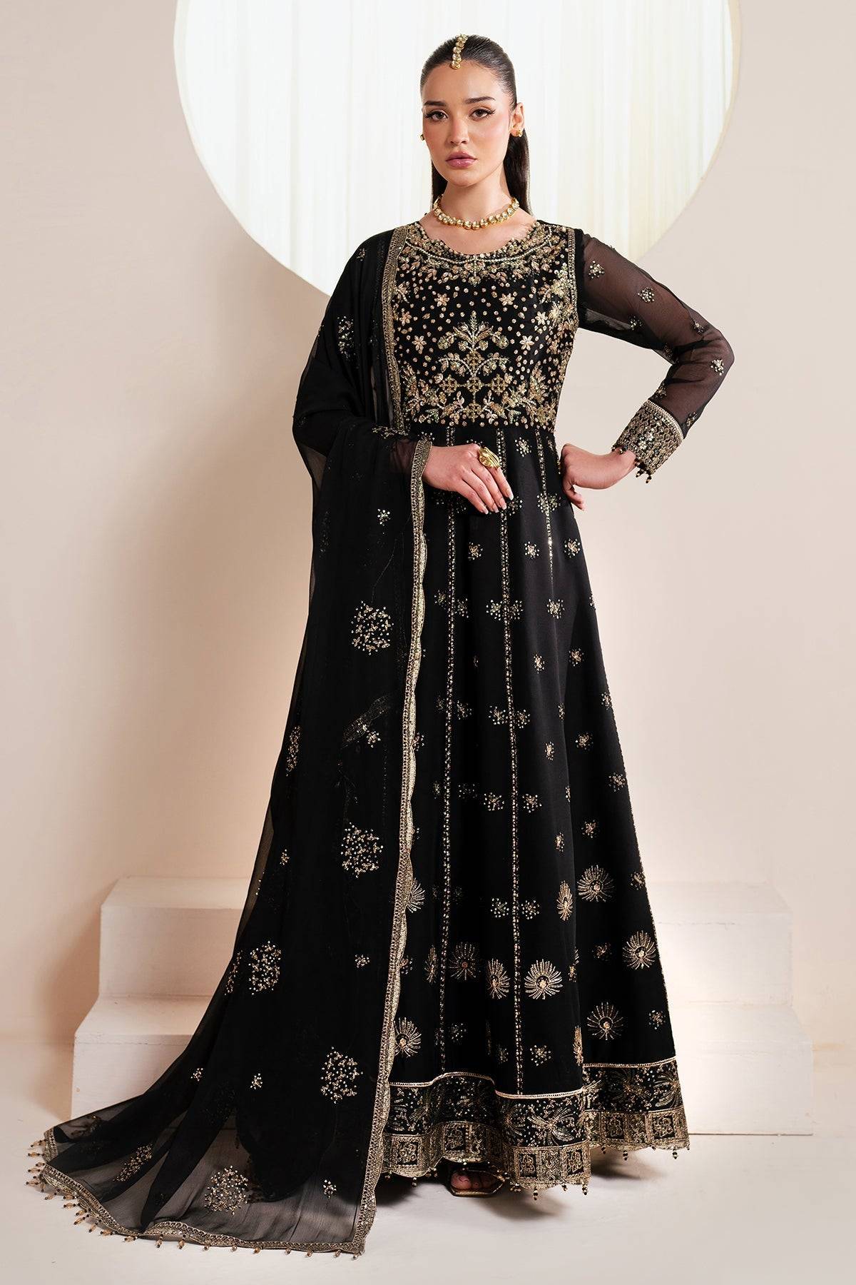 Alizeh | Handcrafted Eid Edit 25 | AF-HM-4030-Noir by Maria Faisal - Registered Vendor of : Alizeh - type : Ladies Clothes - 100% original wedding dresses