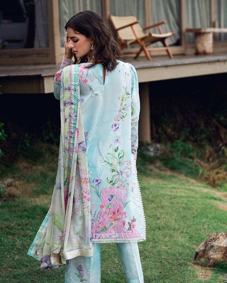 Roheenaz | Garden Veal Printed Lawn 25 | Twilight Fizz by Maria Faisal - Registered Vendor of : Roheenaz - type : Ladies Clothes - 100% original wedding dresses