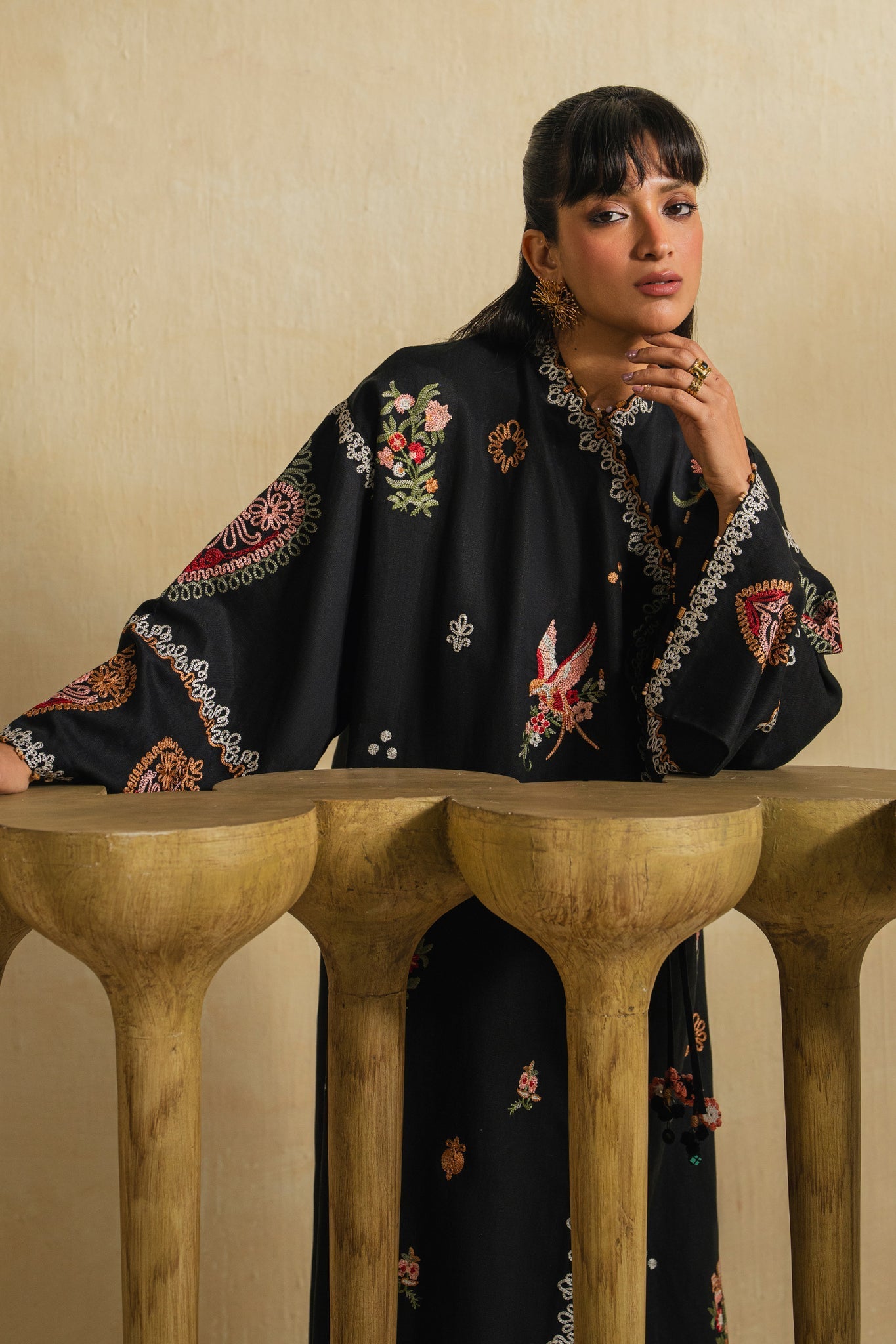 Elan | Indigene Pret |LAYL (ERW-21578) - Luxury Dress - available at Maria Faisal in UK and USA.