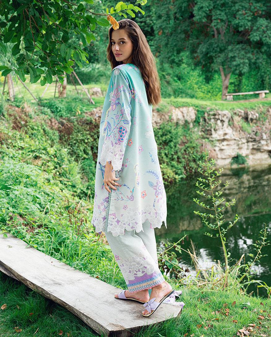 Roheenaz | Garden Veal Printed Lawn 25 | Jazmine Haze. by Maria Faisal - Registered Vendor of : Roheenaz - type : Ladies Clothes - 100% original wedding dresses