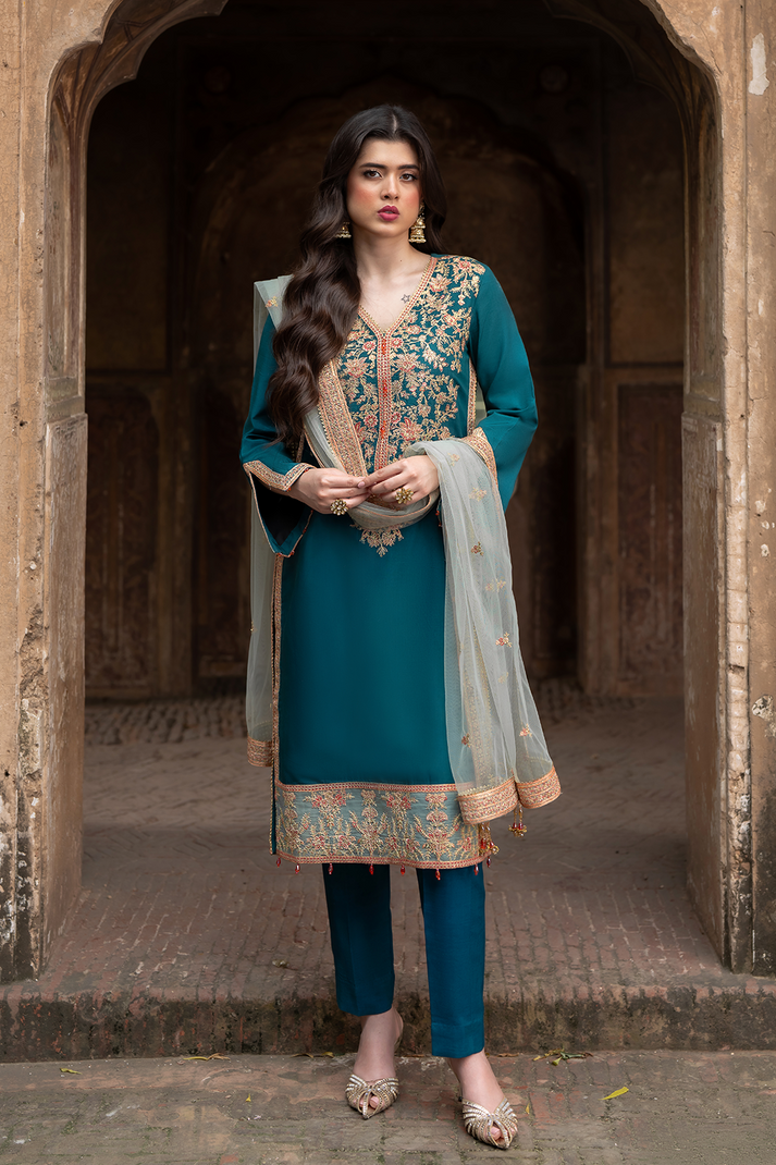 Saad Shaikh | Zaria Festive Pret 25 | LUXE - Formal Dress - available at Maria Faisal in UK and USA.